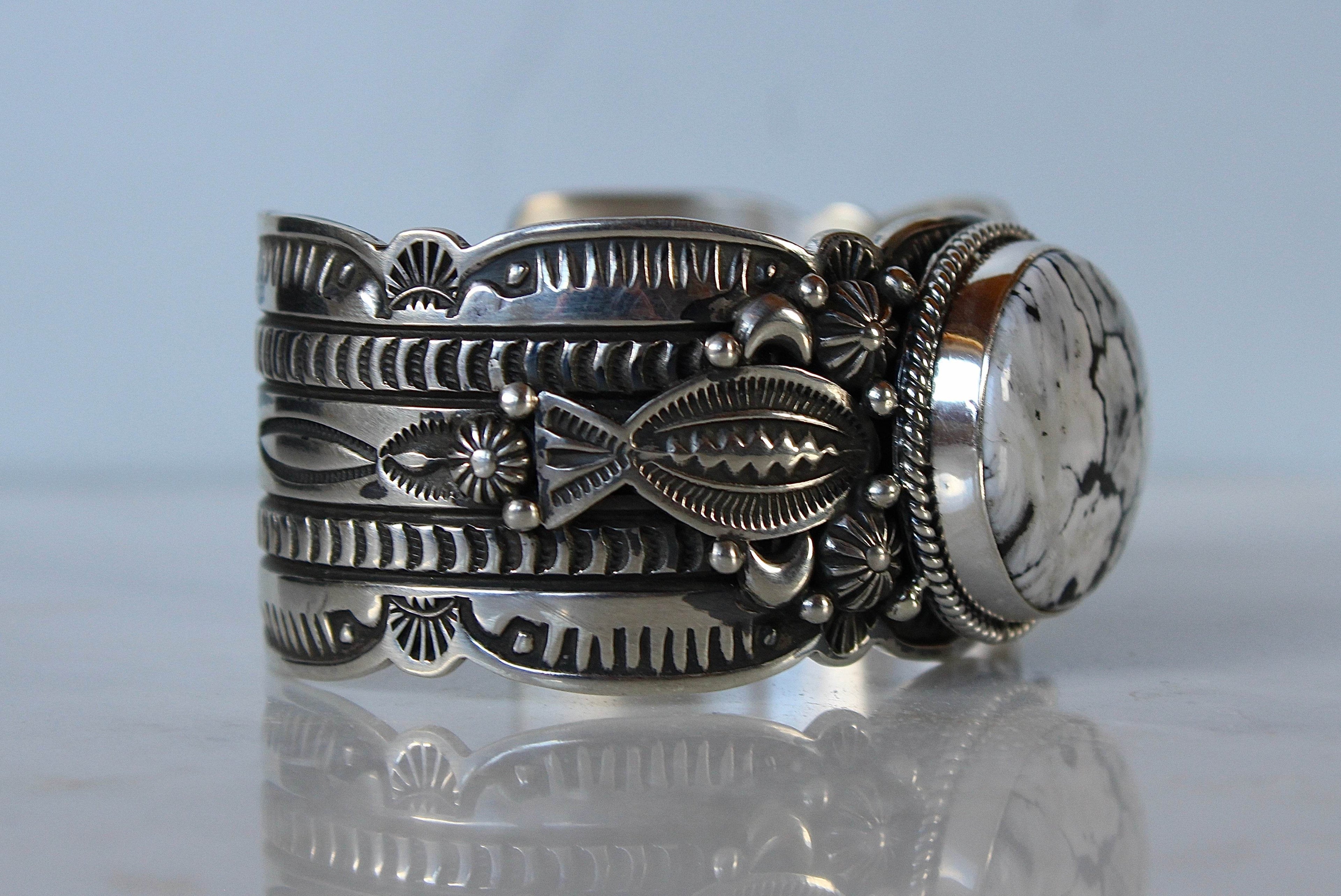 White Buffalo Sterling Cuff