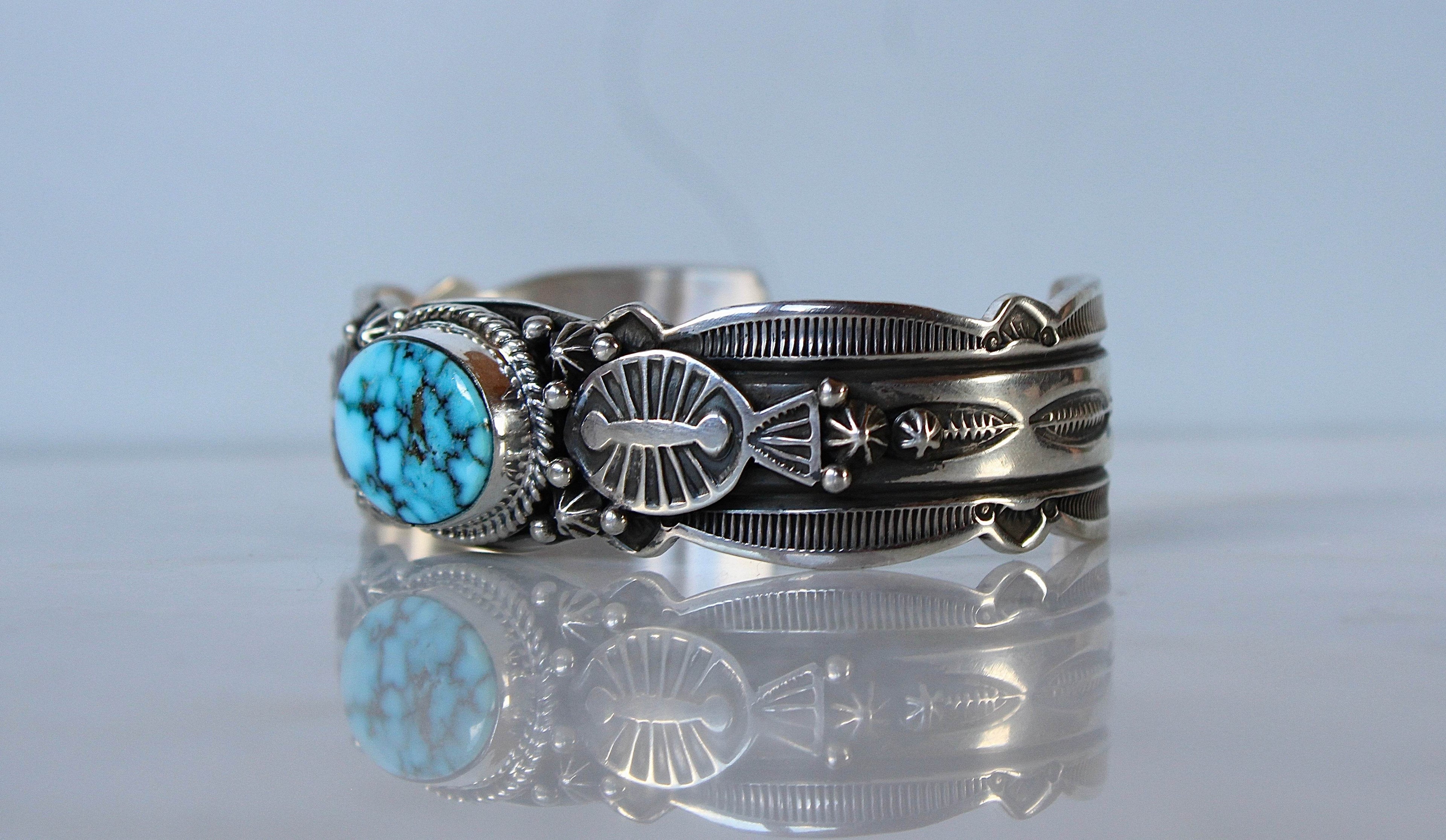 Kingman Turquoise Sterling Cuff