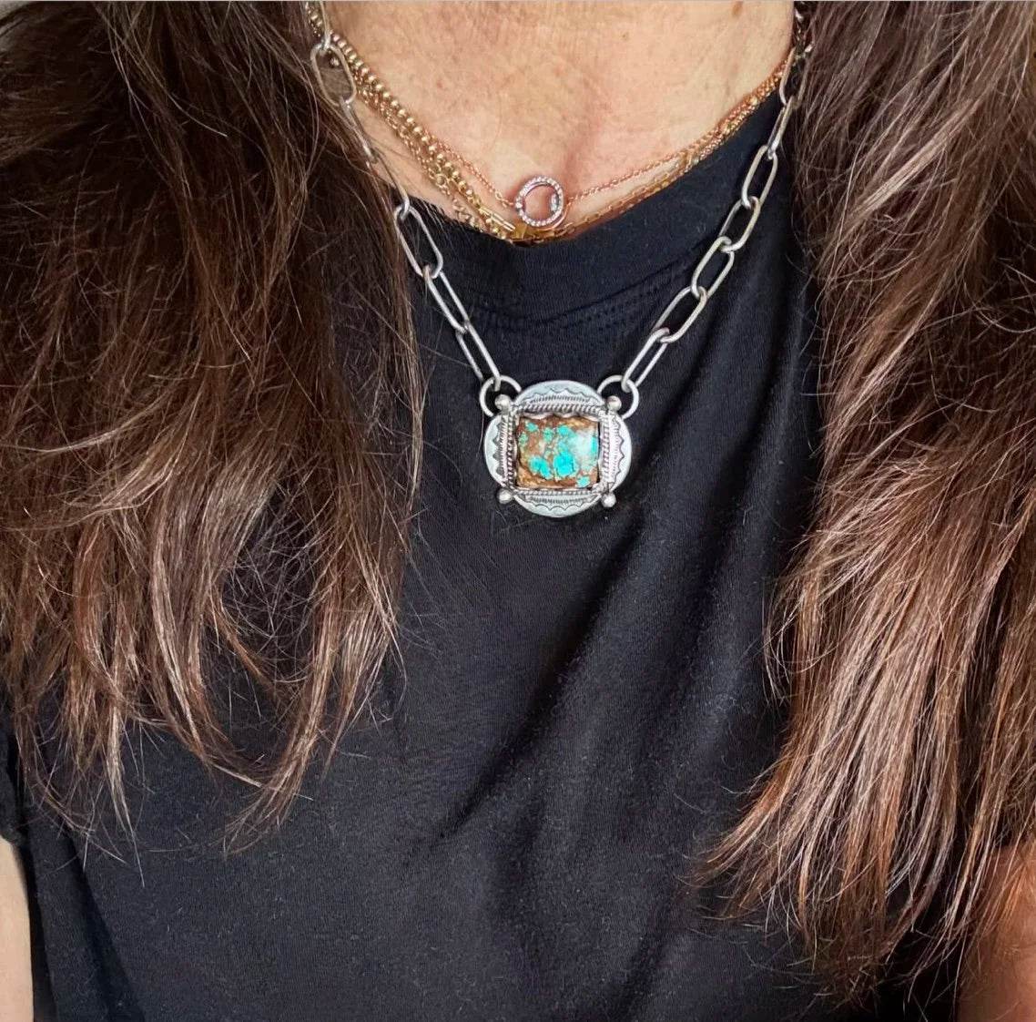 Royston Turquoise Pendant Necklace