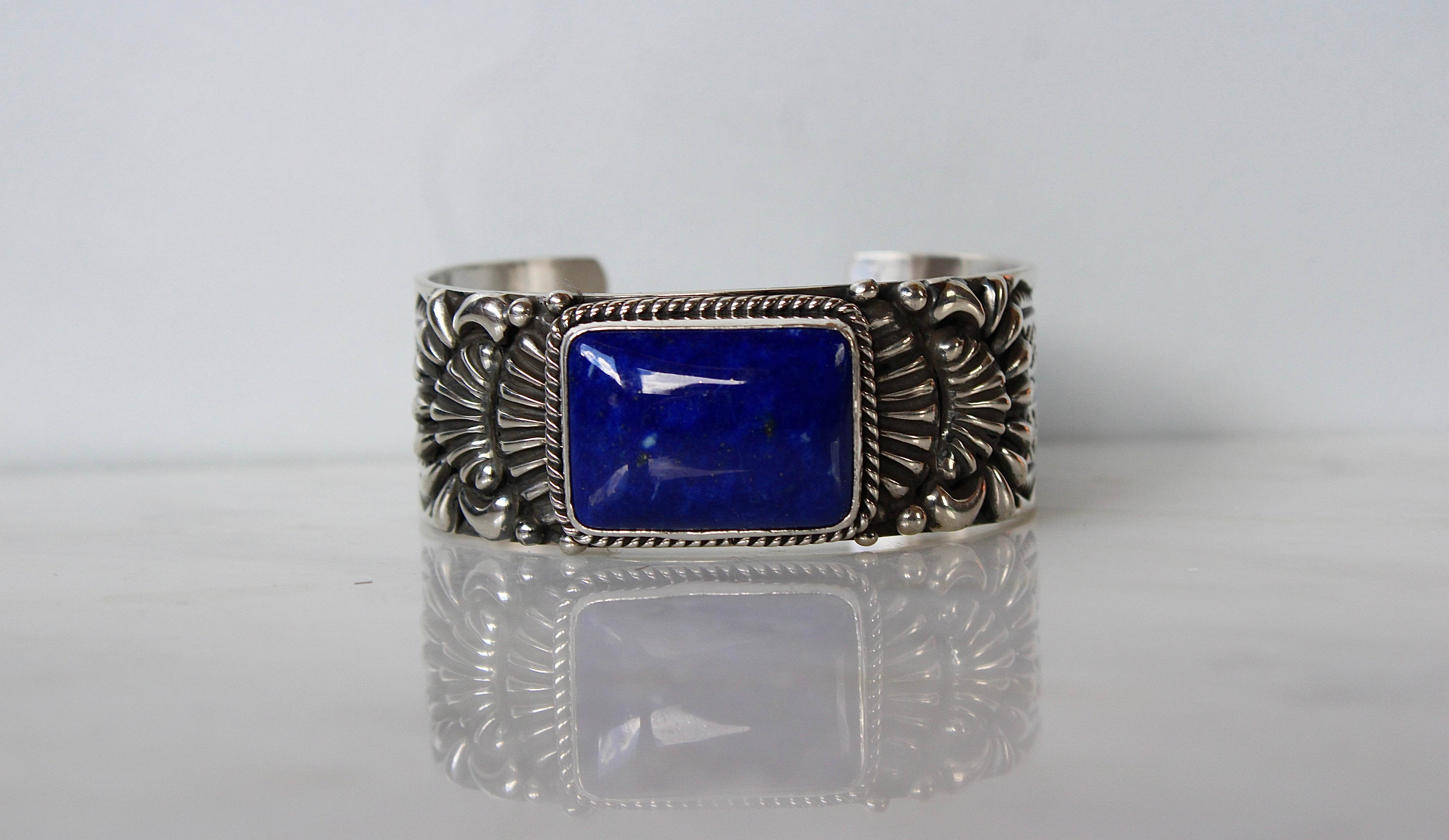 Lapis Sterling Cuff