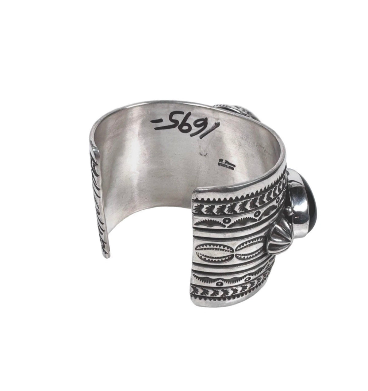 Happy Piasso Sterling & Onyx Cuff