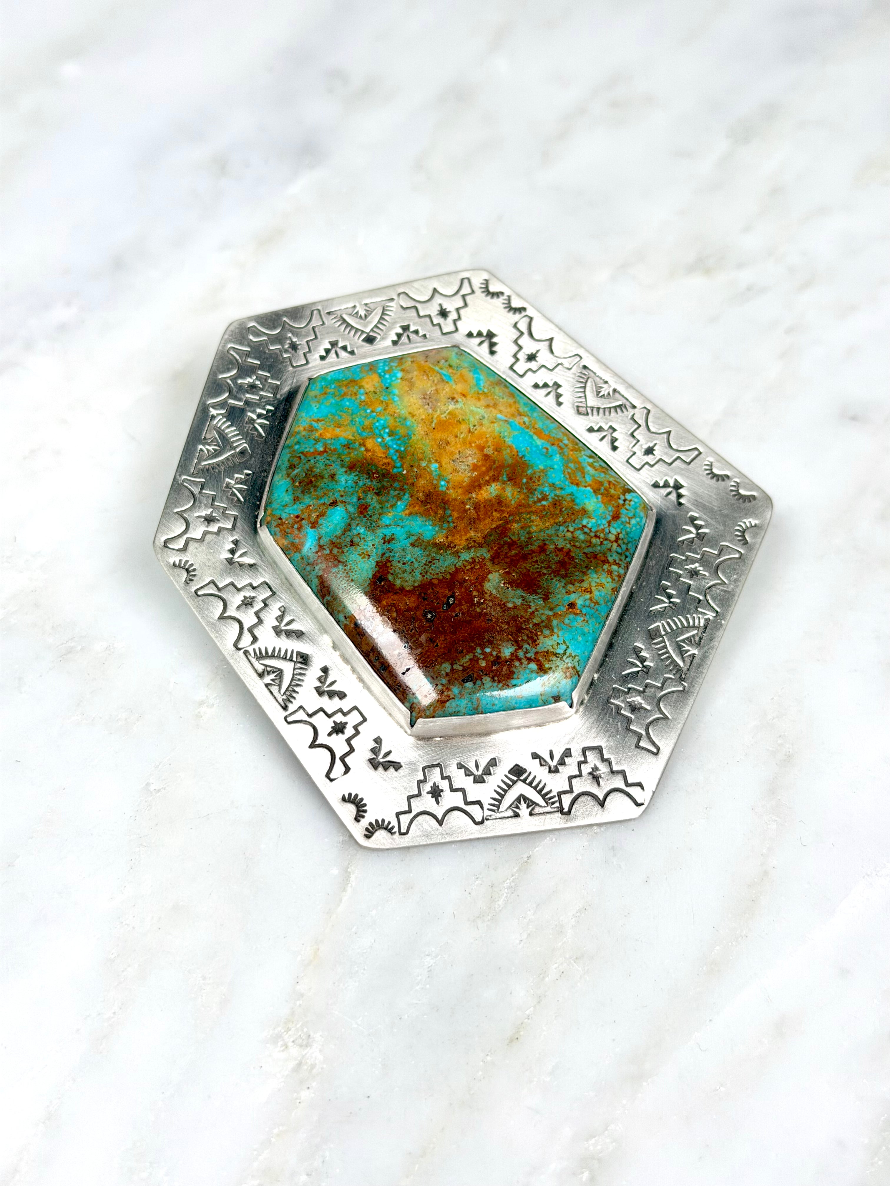 Joe Chavez Royston Turquoise Pendant
