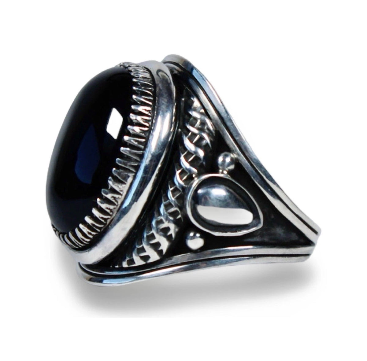 Derrick Gordon Silver & Onyx Ring
