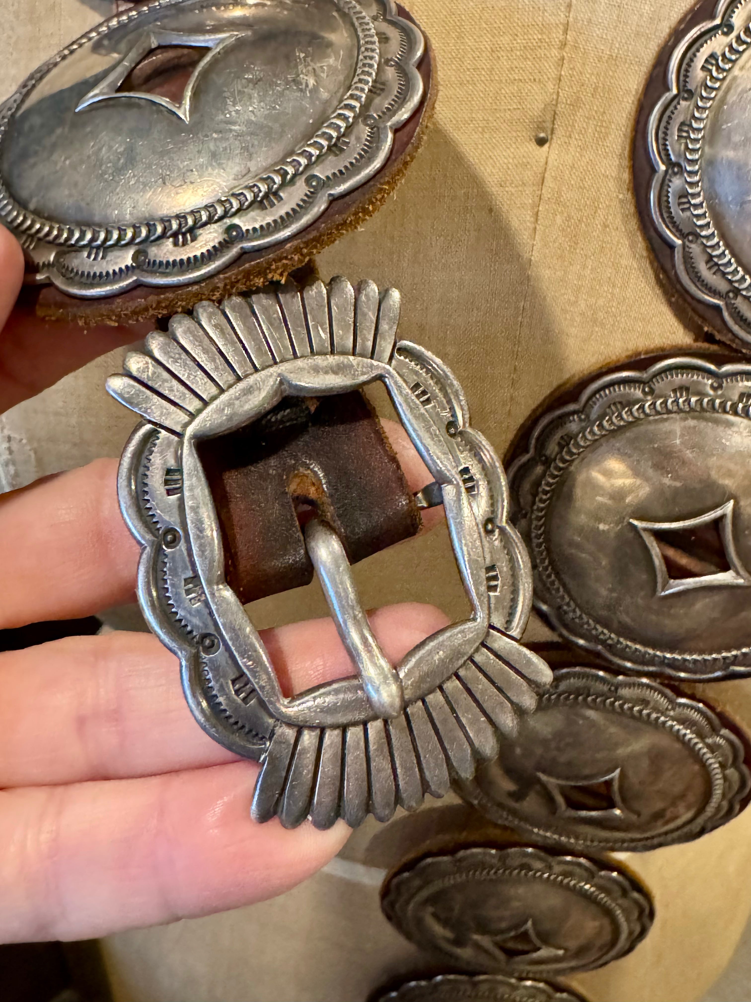 Vintage Sterling Concho Belt
