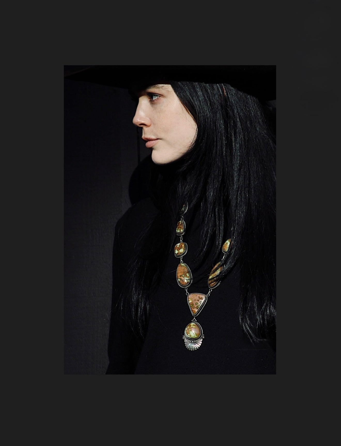 Richard Jim Royston Turquoise Lariat Necklace