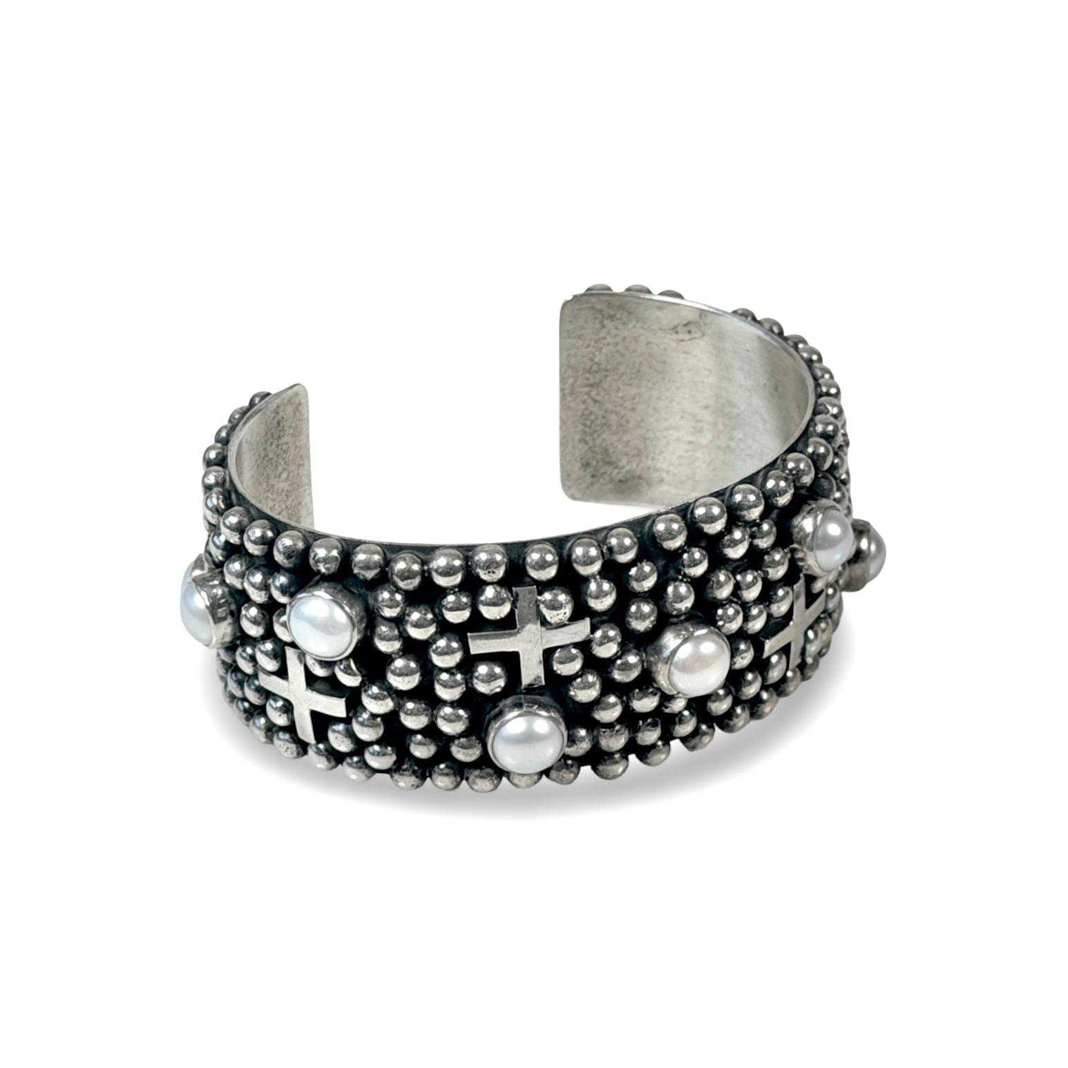 Ronnie Willie Pearls & Crosses Cuff
