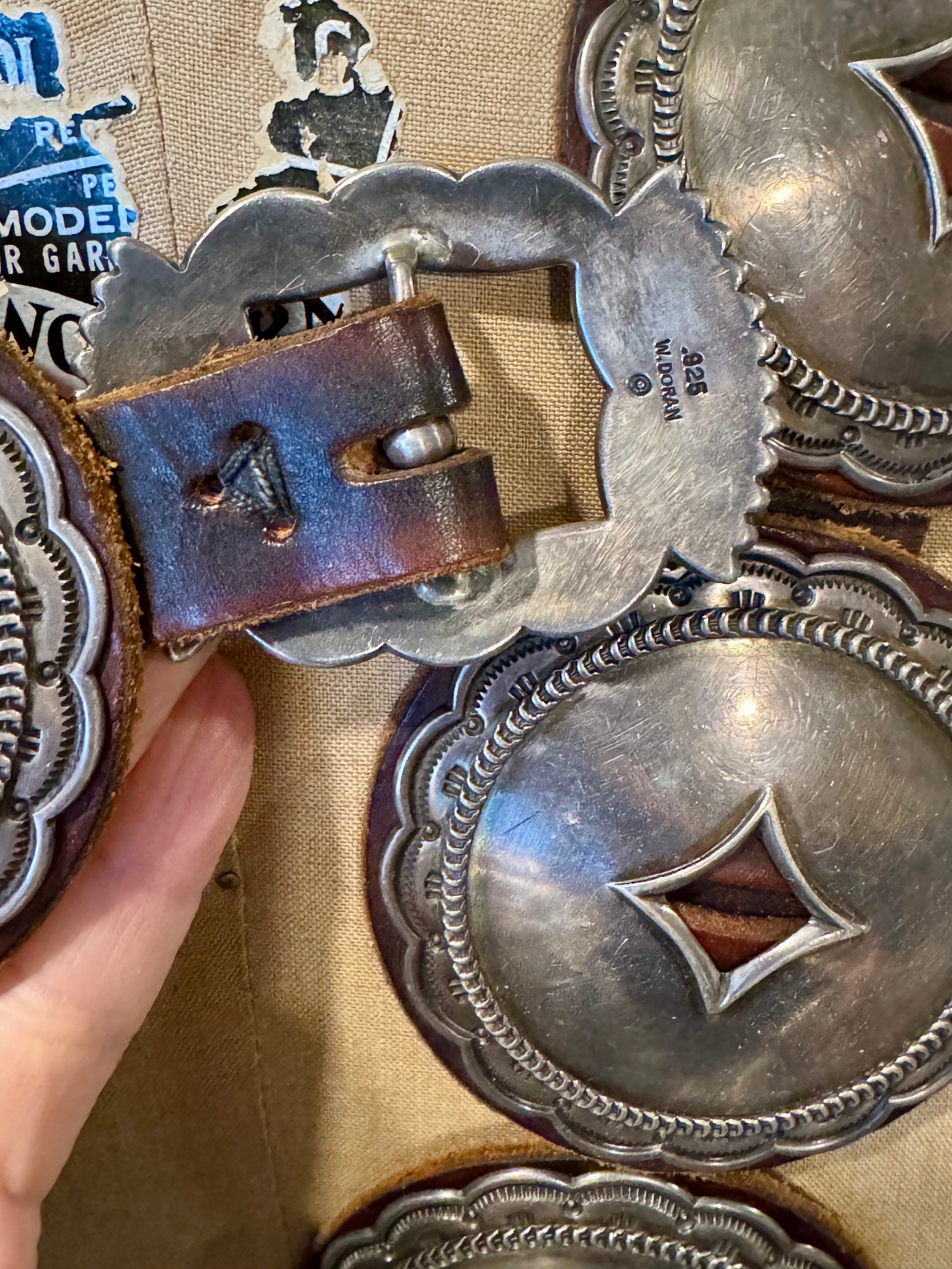 Vintage Sterling Concho Belt