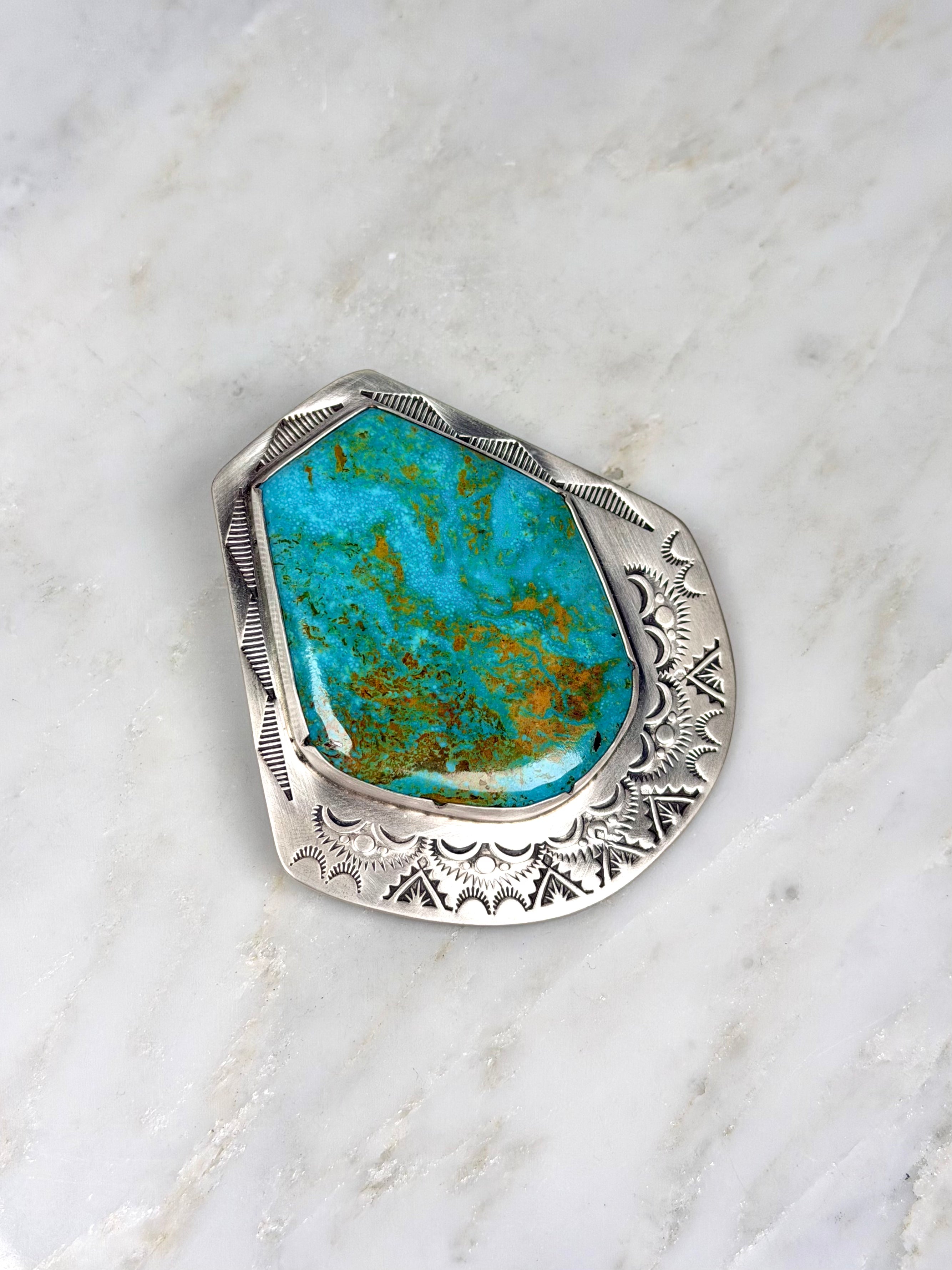 Joe Chavez Royston Turquoise Pendant