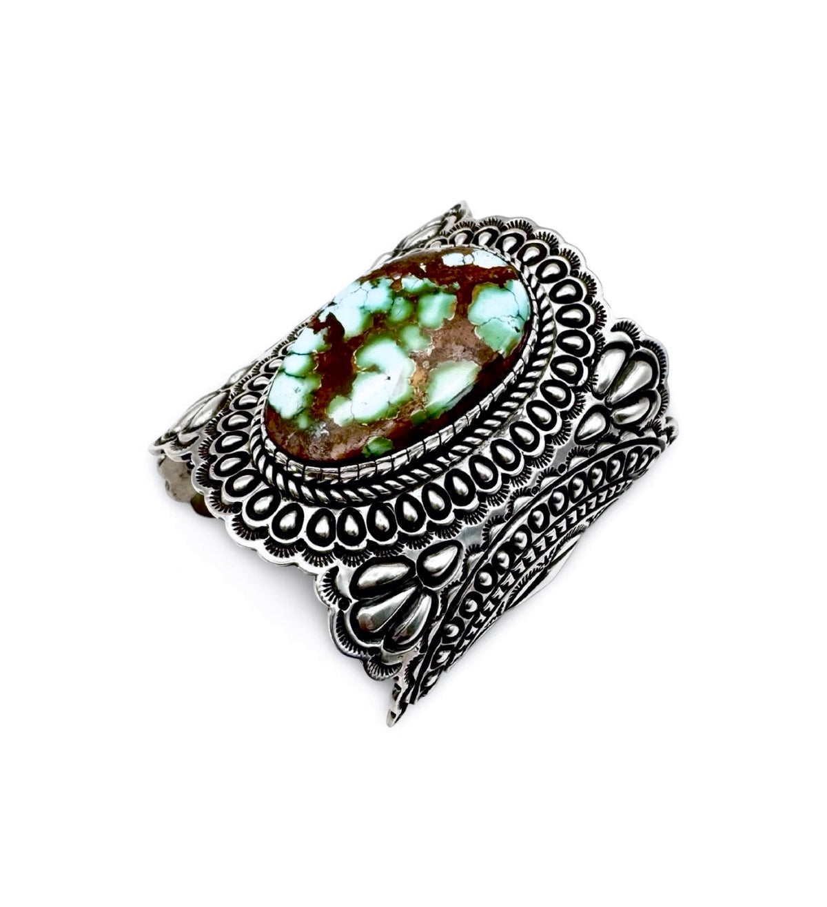 Gem-Grade Royston Turquoise Navajo Handmade Cuff