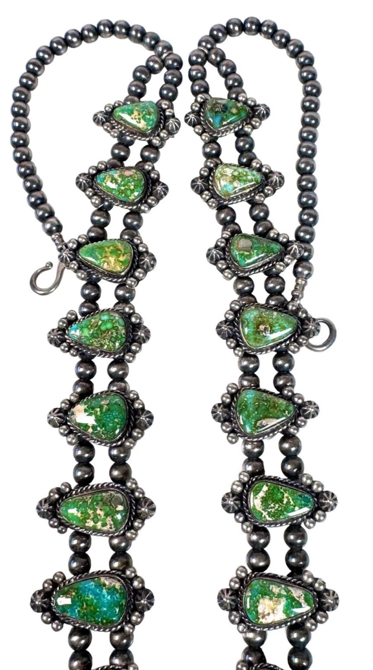 LaRose Ganadonegro Turquoise Squash Blossom Necklace SET