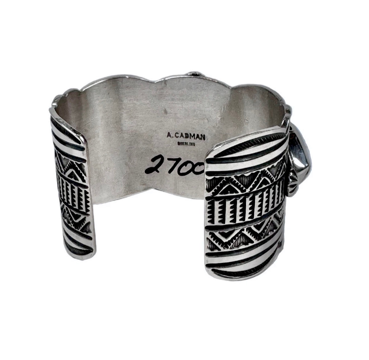 Andy Cadman Sterling White Buffalo Heart Cuff