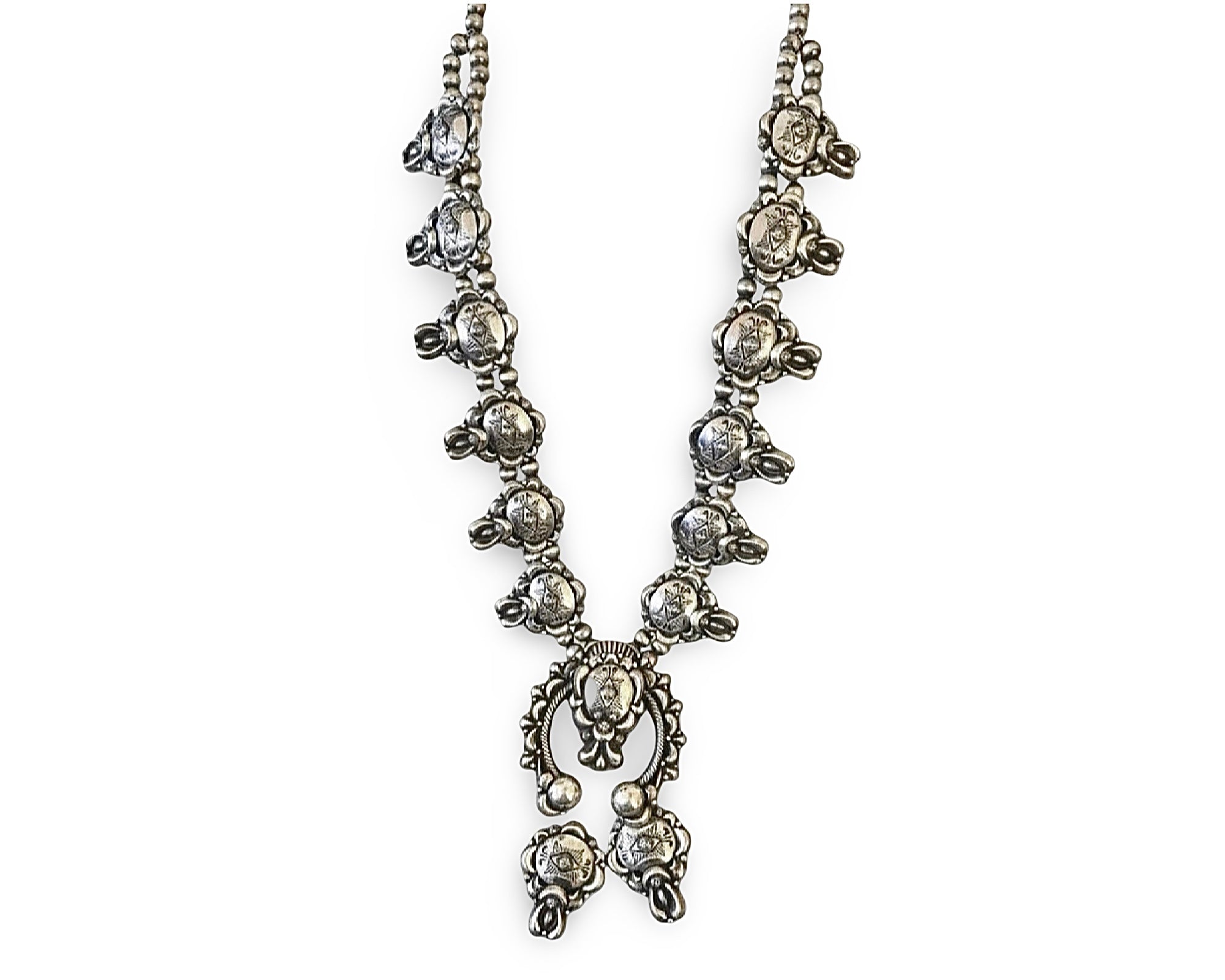 Delbert Gordon Squash Blossom Necklace SET