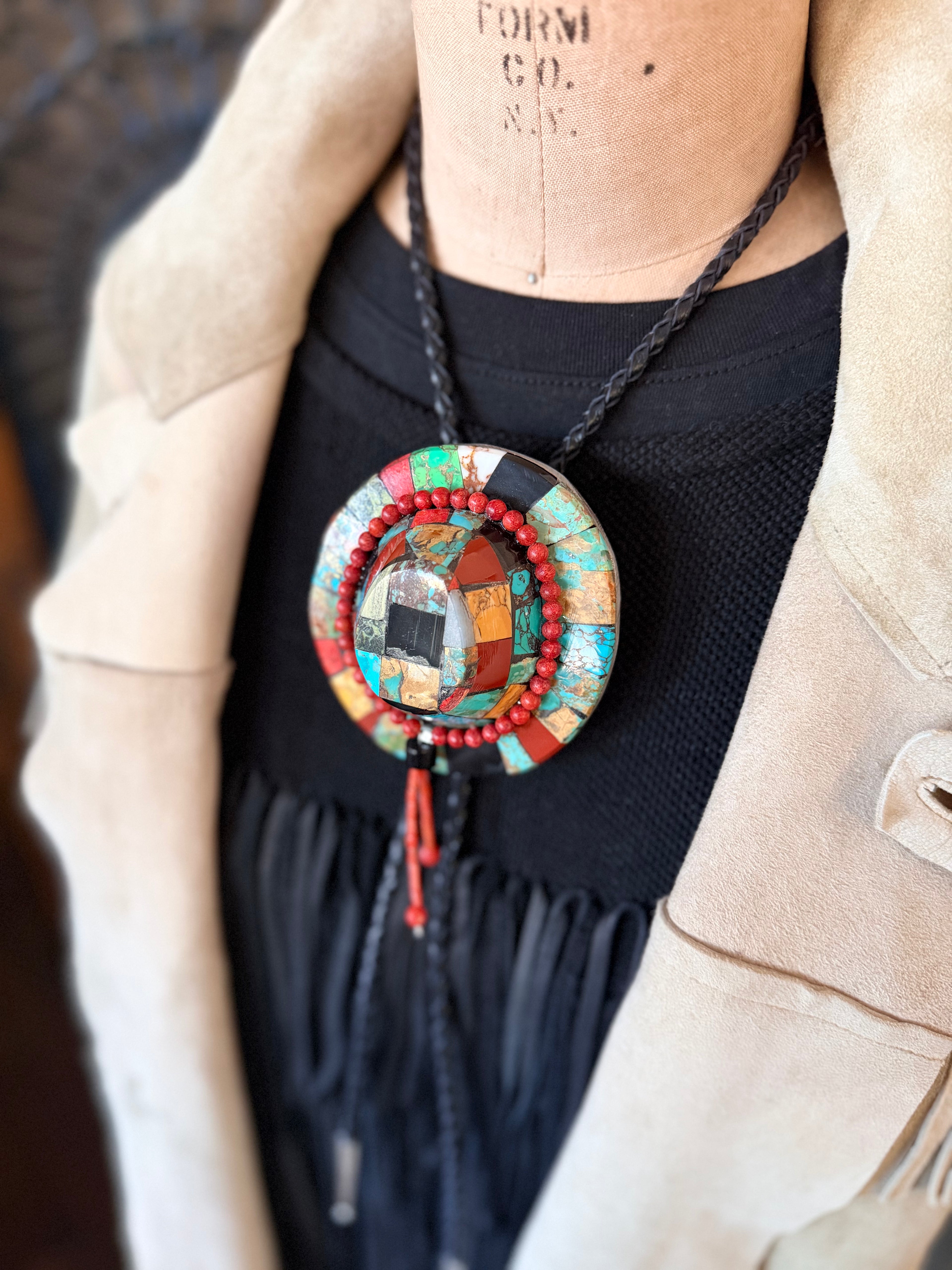 Jolene Bird Santo Domingo (Kewa) Hat Bolo
