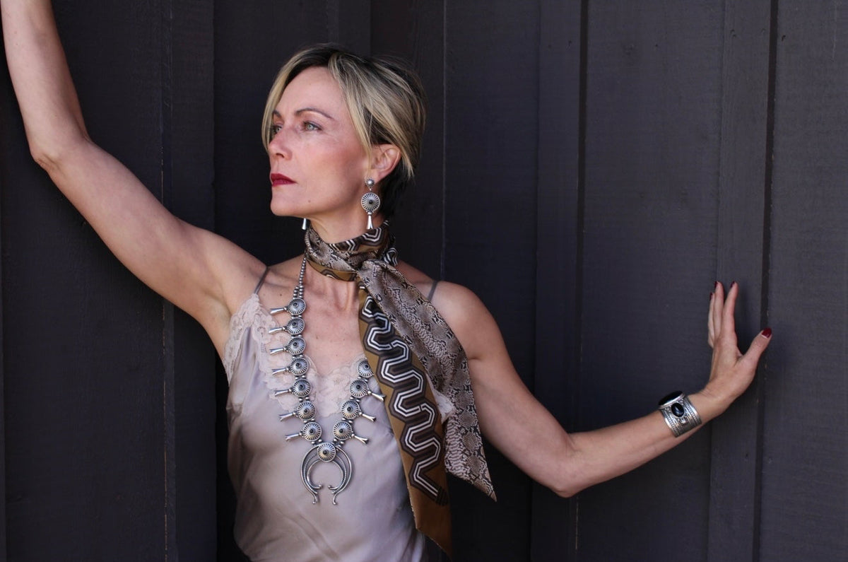 Derrick Gordon Onyx Squash Blossom Necklace SET