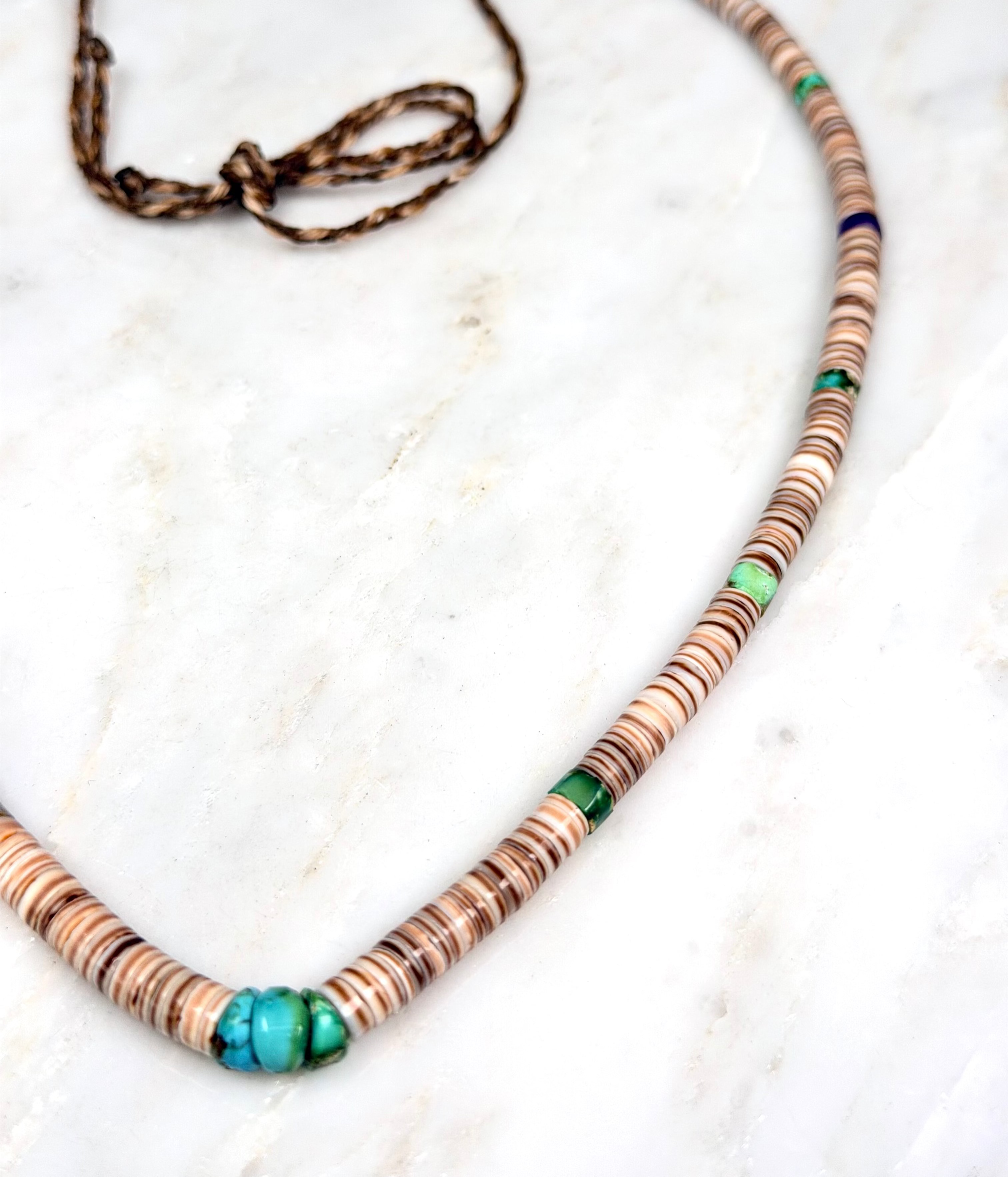 ColoradoJo Santo Domingo Pueblo Single Strand Necklace zoomed view
