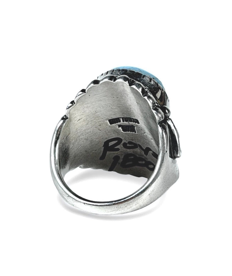 Harry Begay Ingot Silver & Royston Turquoise Ring