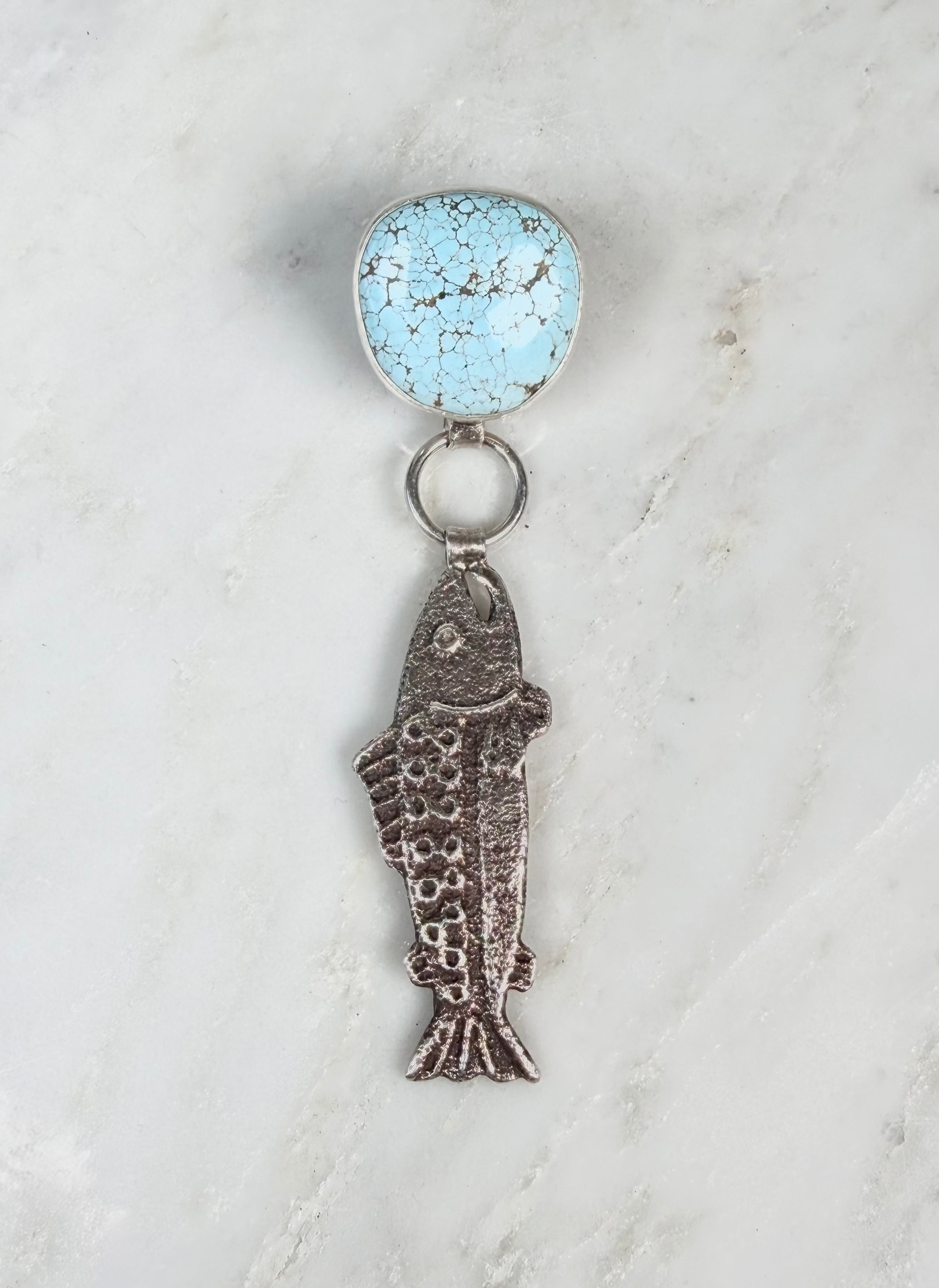 Joel Pajarito Turquoise Trout Pendant