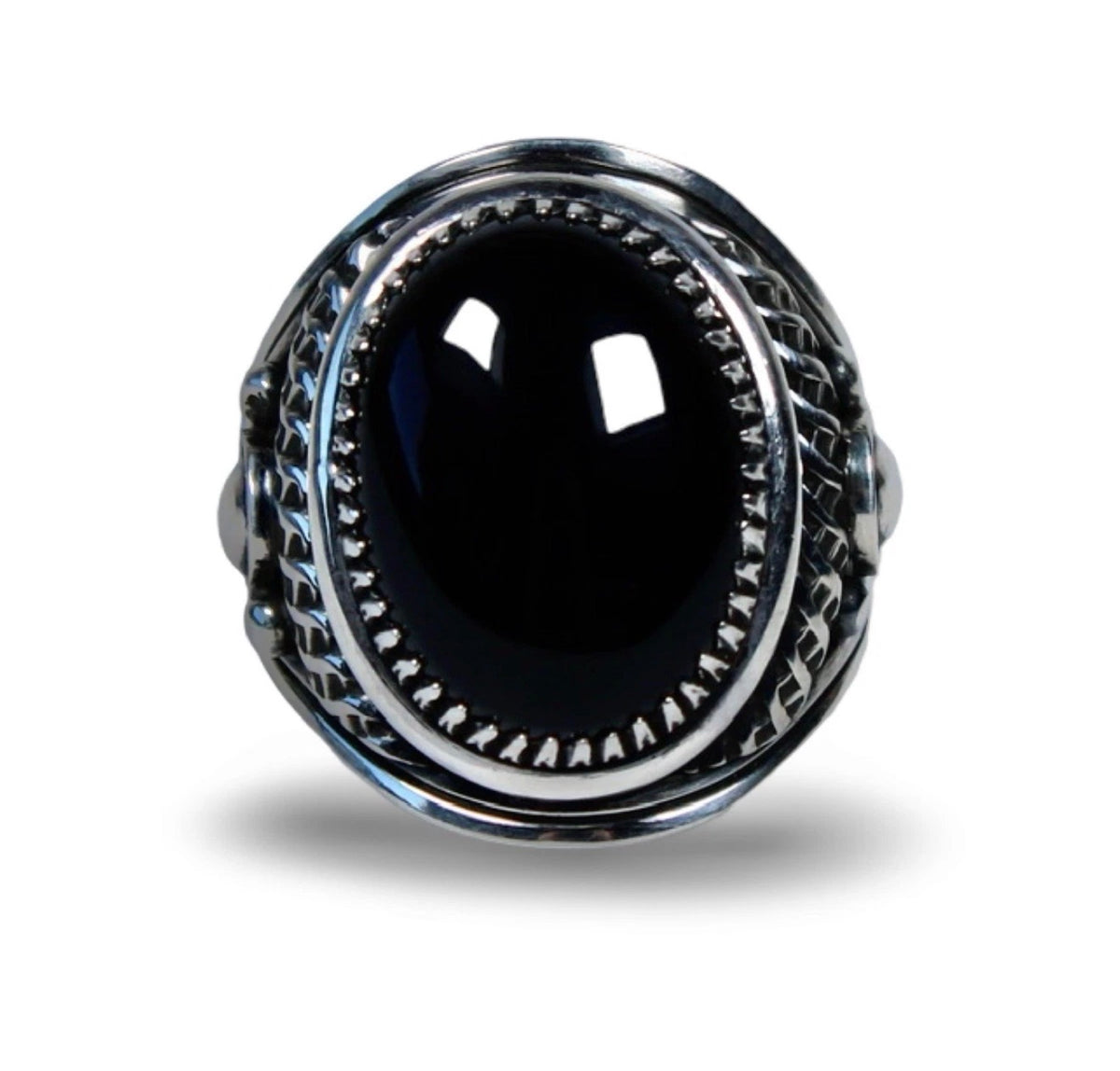 Derrick Gordon Silver & Onyx Ring
