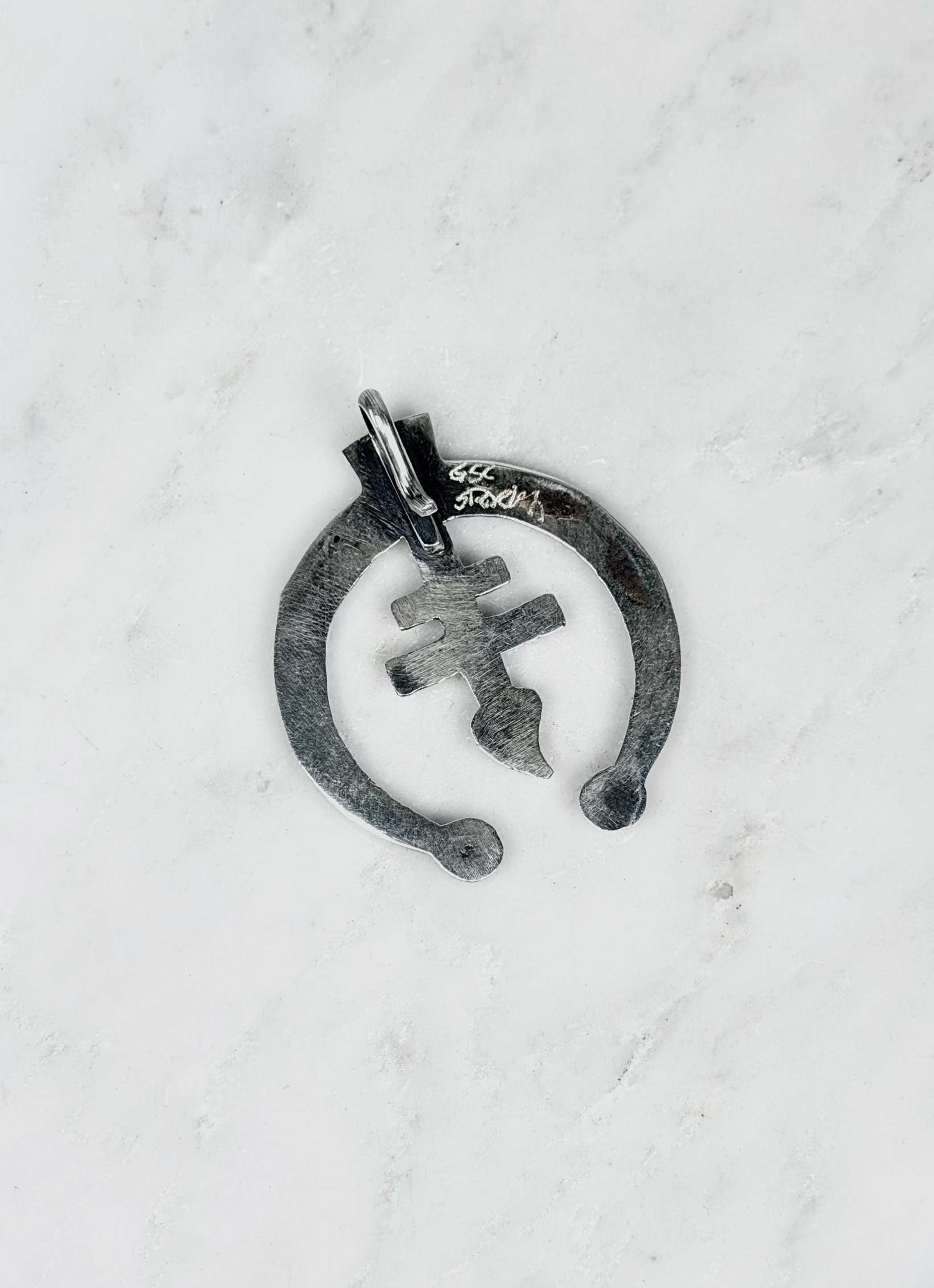 Sterling Tufa Cast Naja Pendant
