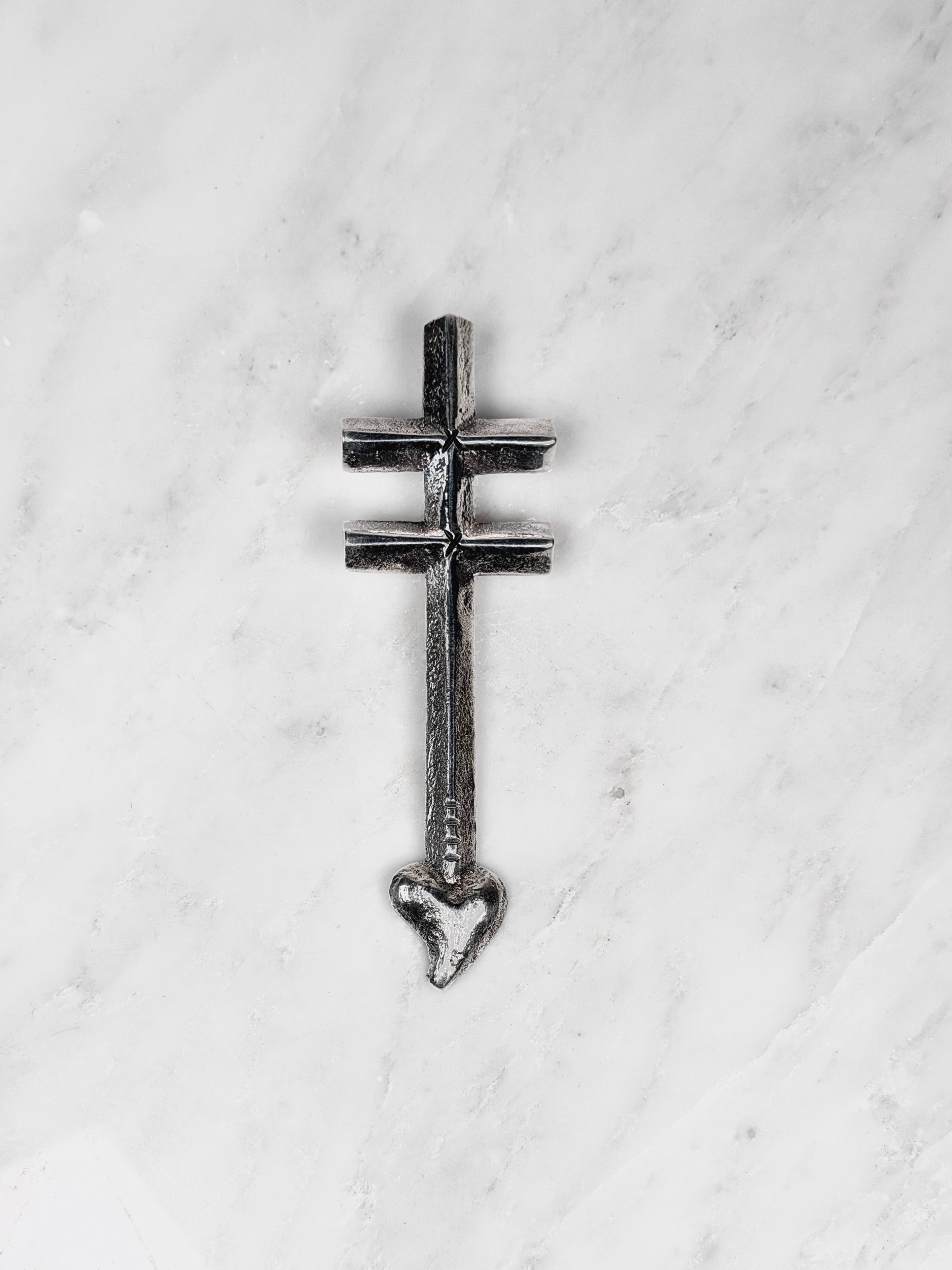 Tufa Cast Sterling Dragonfly Cross