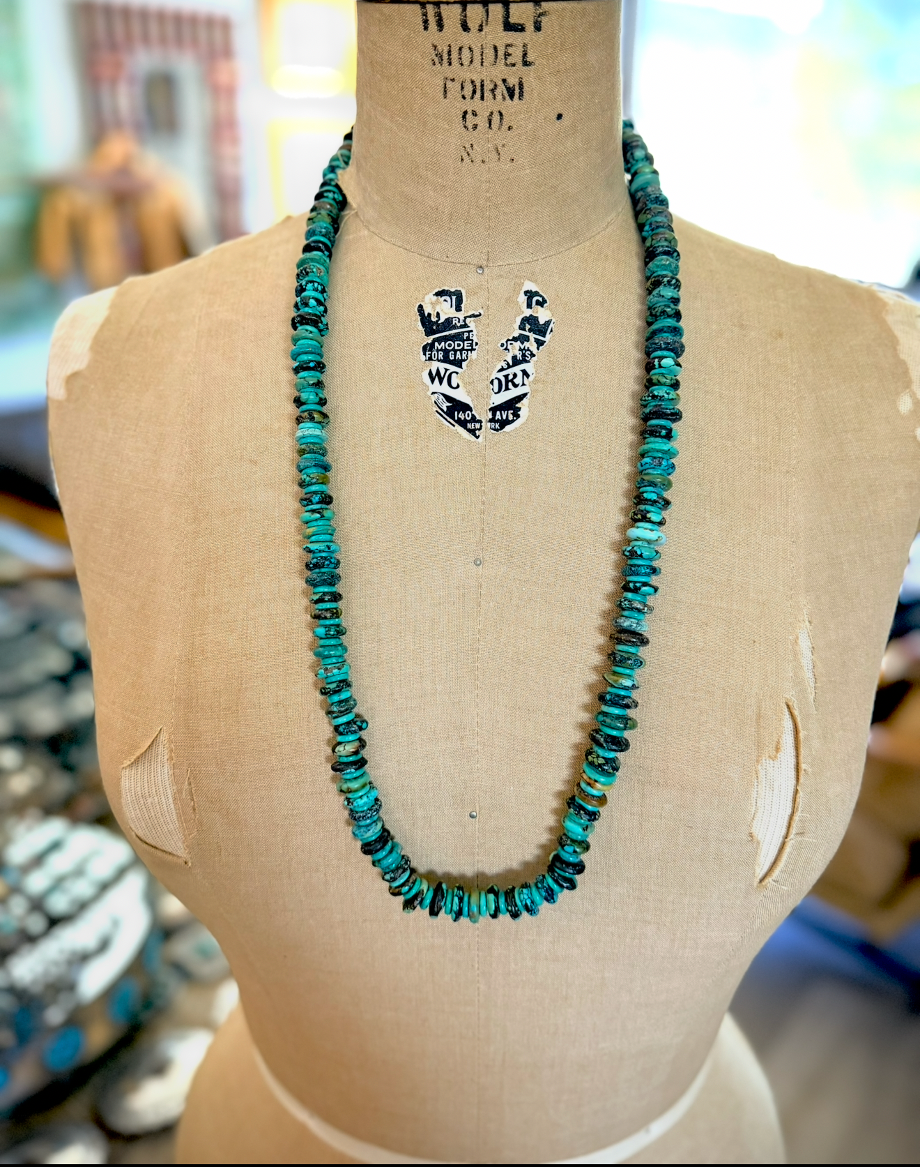 Turquoise Disc Necklace