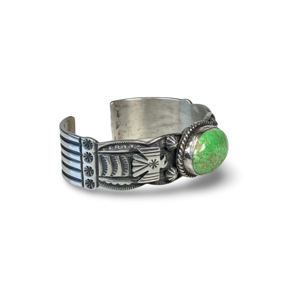 ColoradoJo Andy Cadman Gaspeite Thunderbird Cuff side view