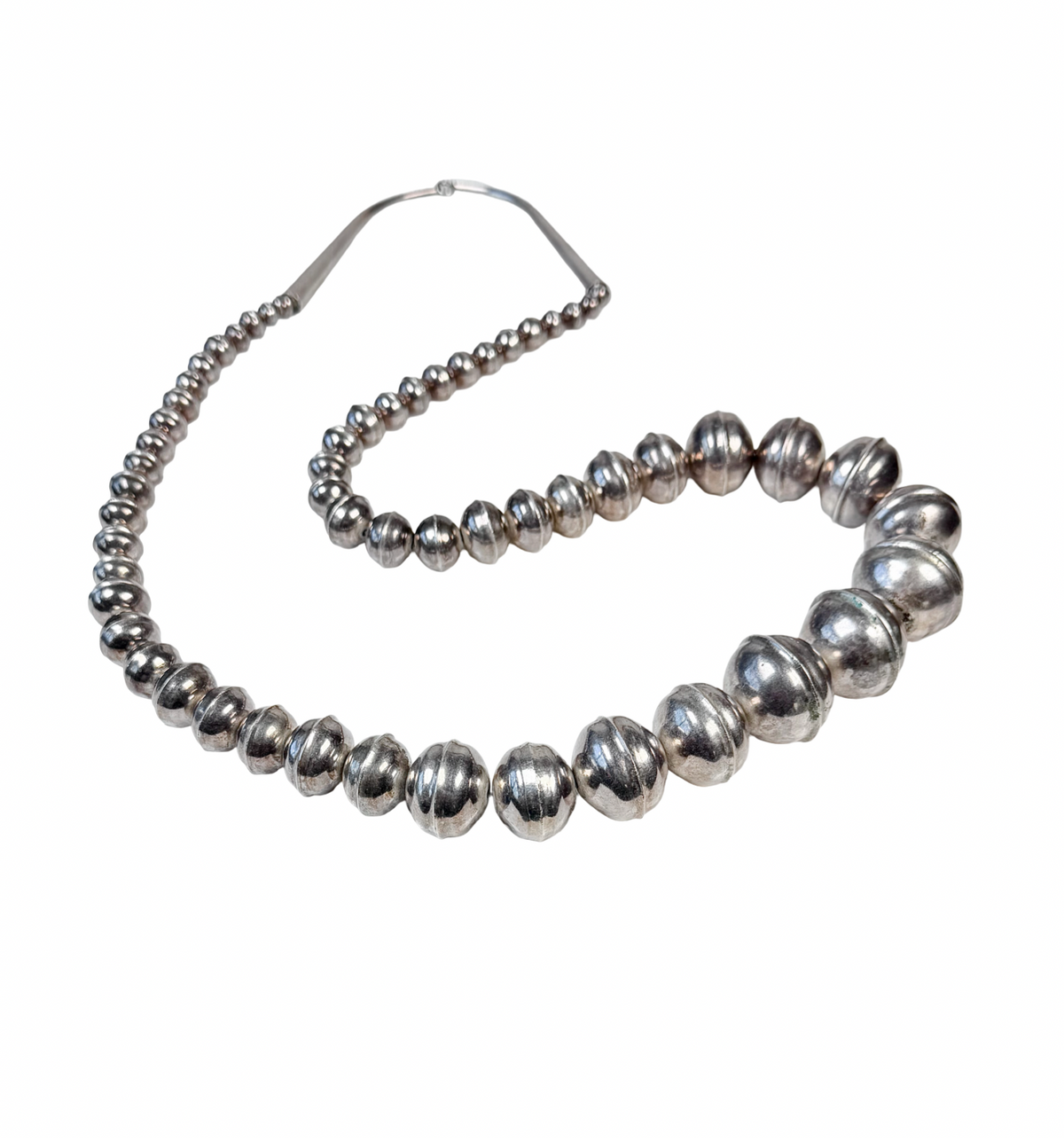 Sterling Graduated Handmade Navajo Pearls
