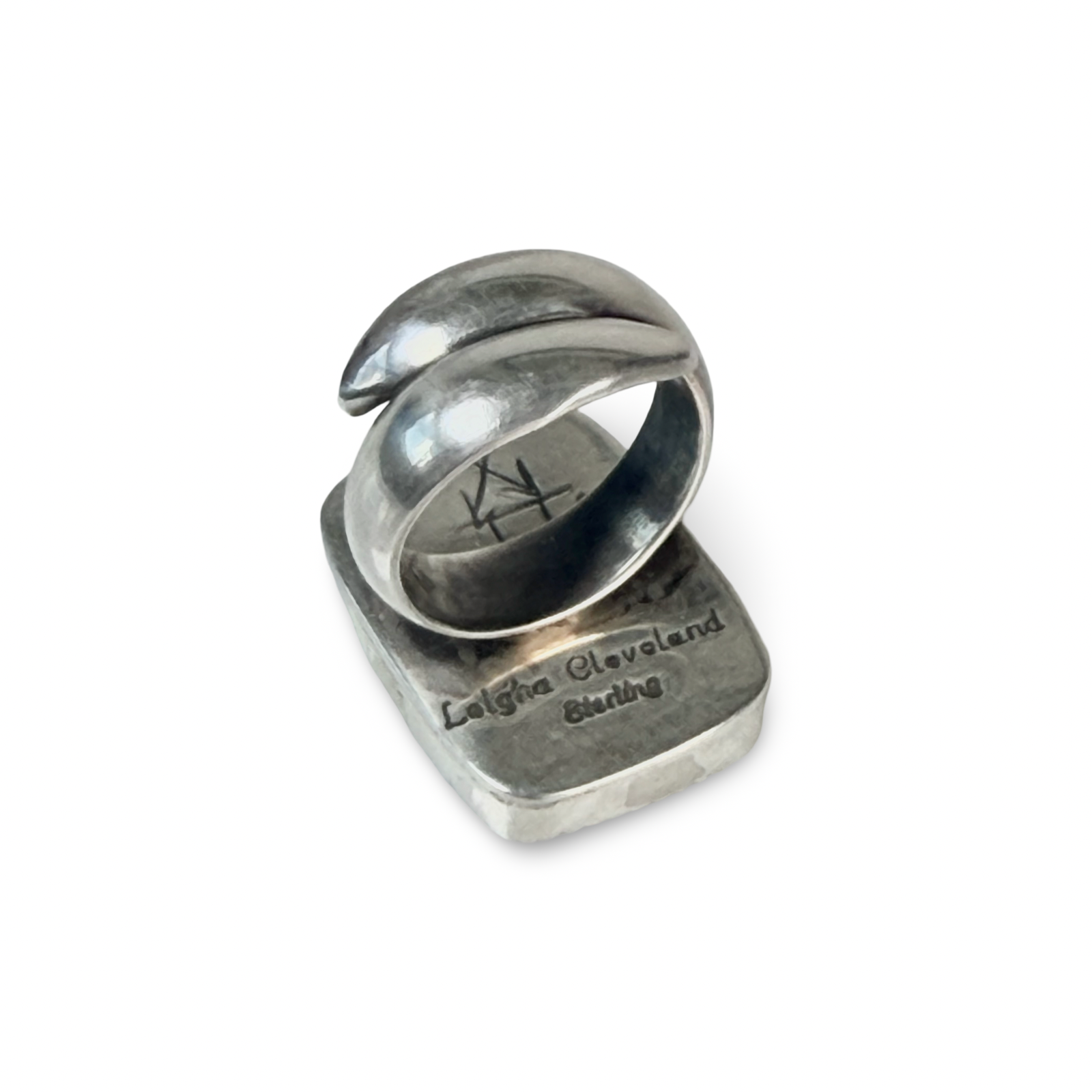 White Buffalo Adjustable Sterling Ring