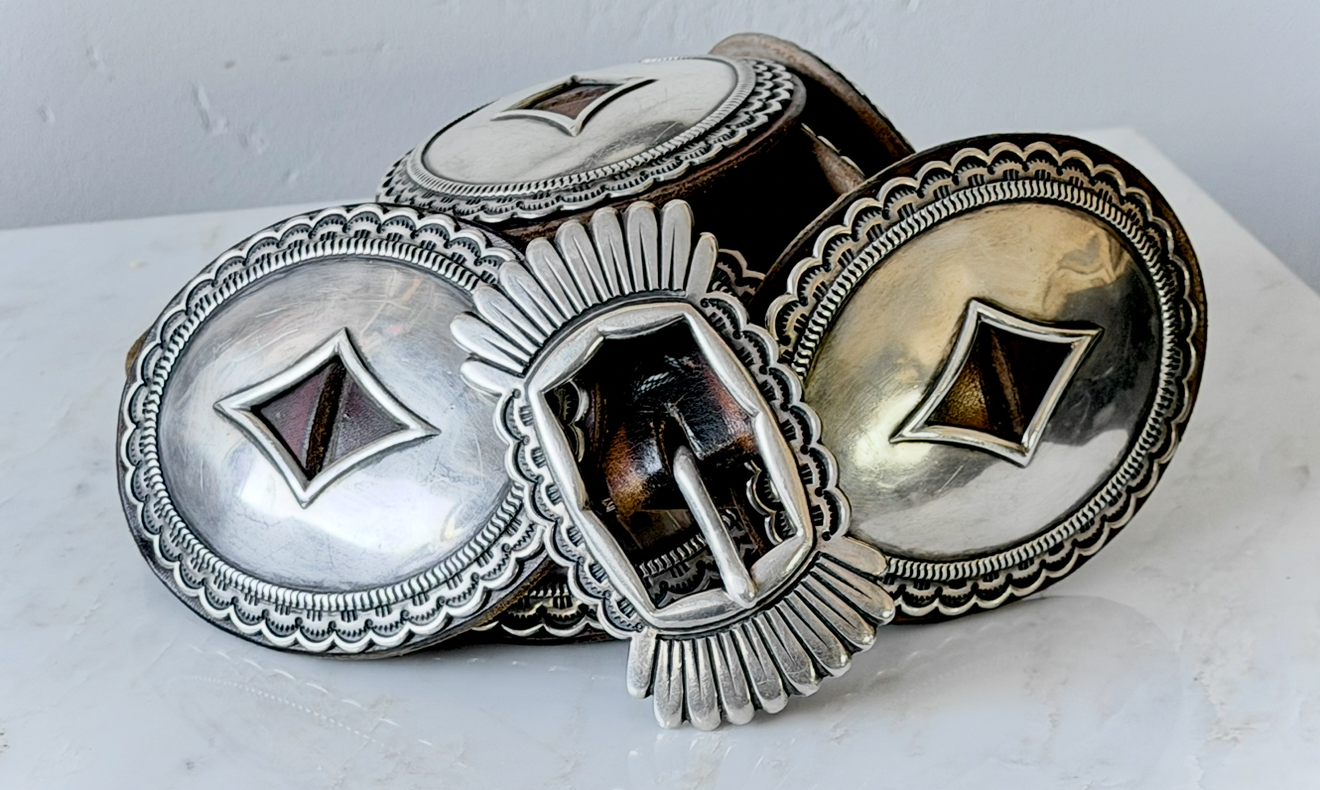 Rare Find *1st Phase Sterling Concho Belt