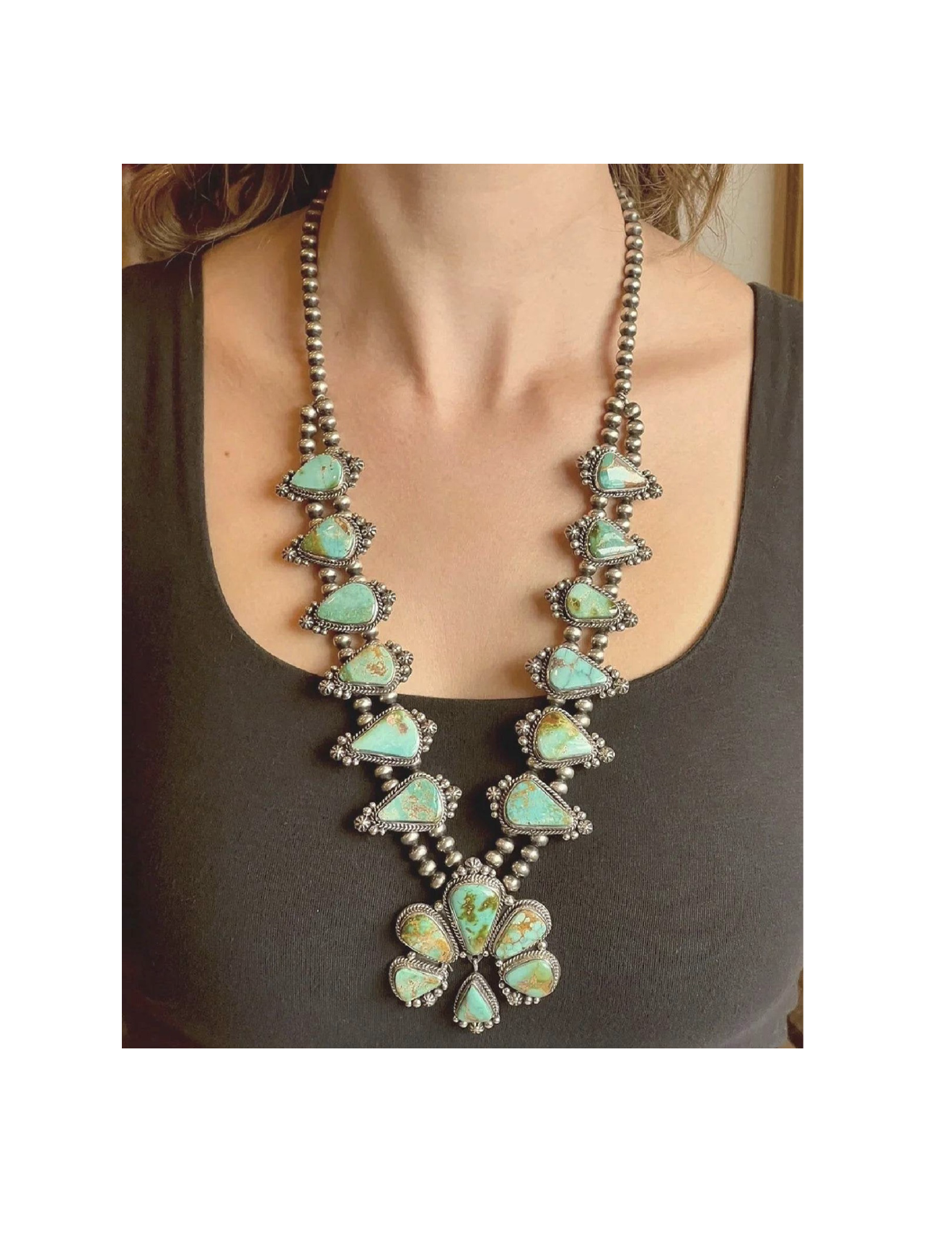 LaRose Ganadonegro Squash Blossom Necklace