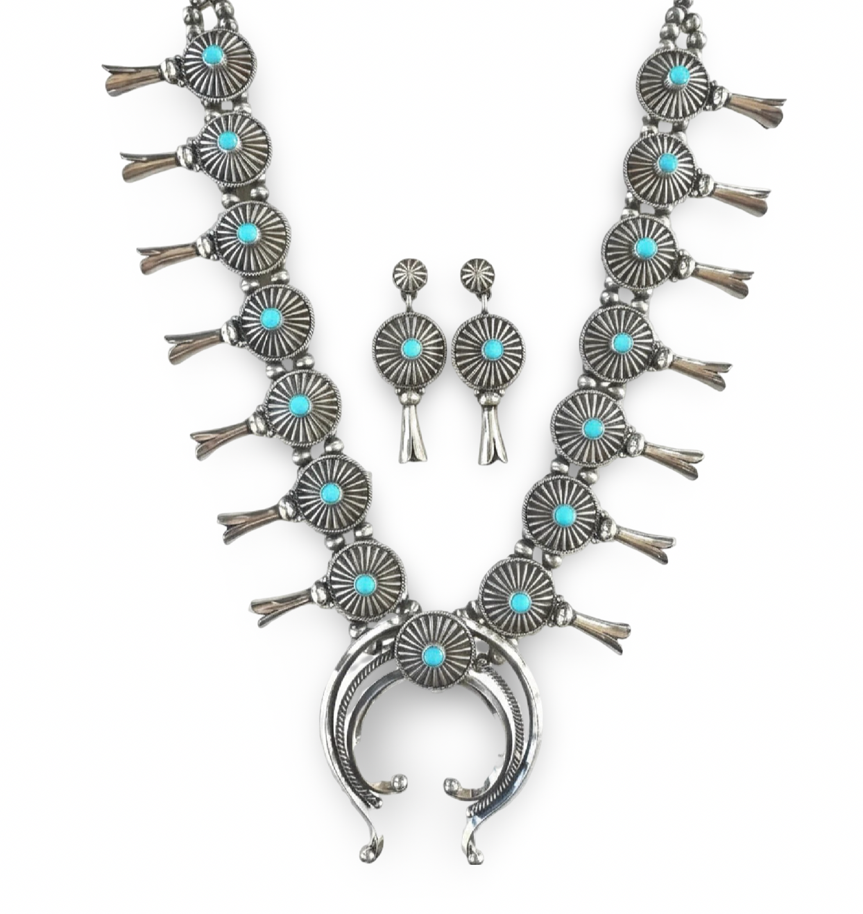 Derrick Gordon Squash Blossom Necklace Set