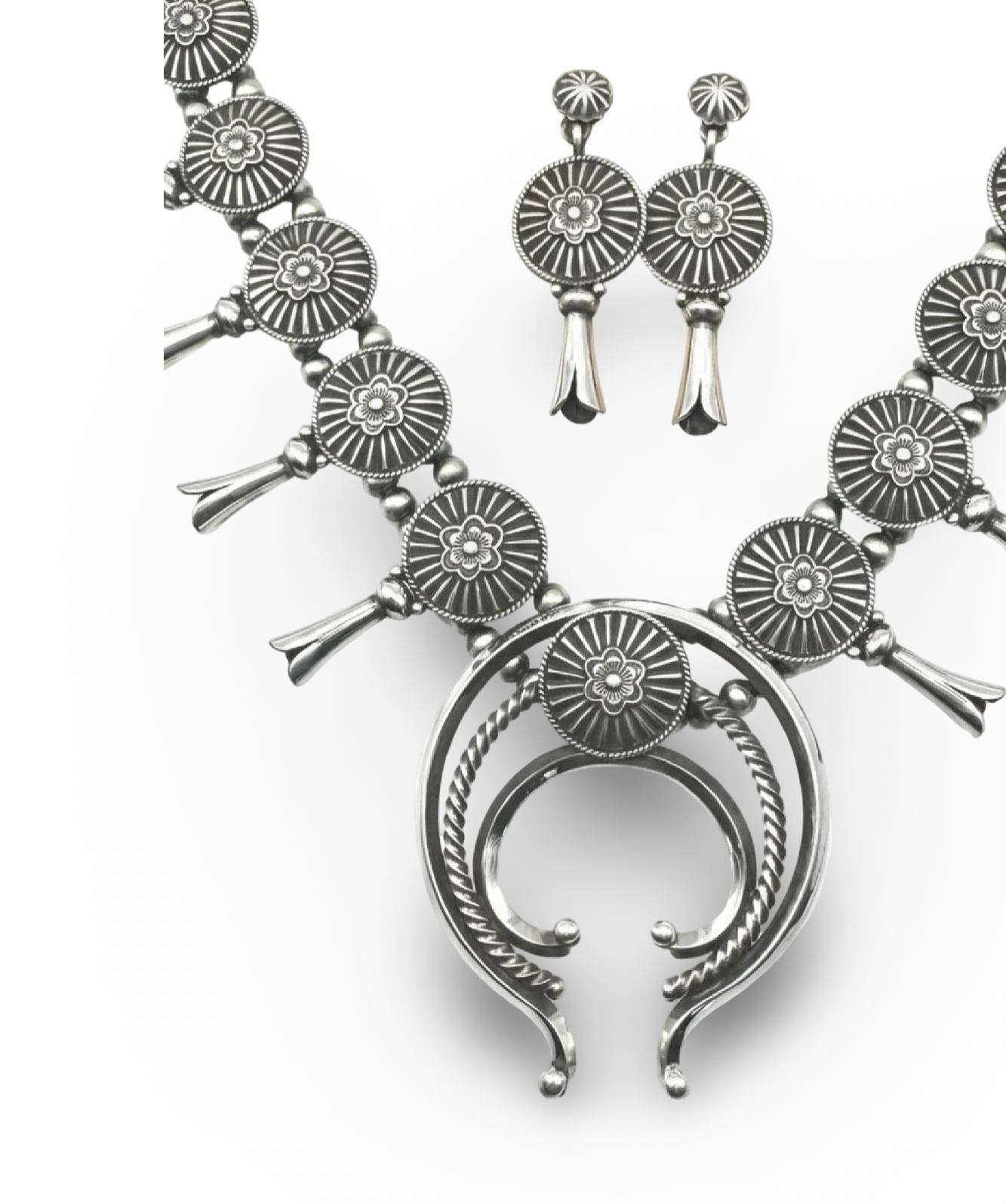 Derrick Gordon Squash Blossom Necklace Set