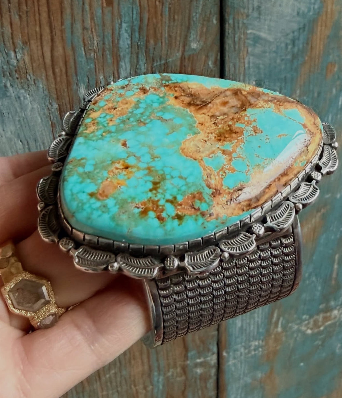 Rare Find • Exquisite Signature Style Matthew Charley Royston Turquoise Cuff