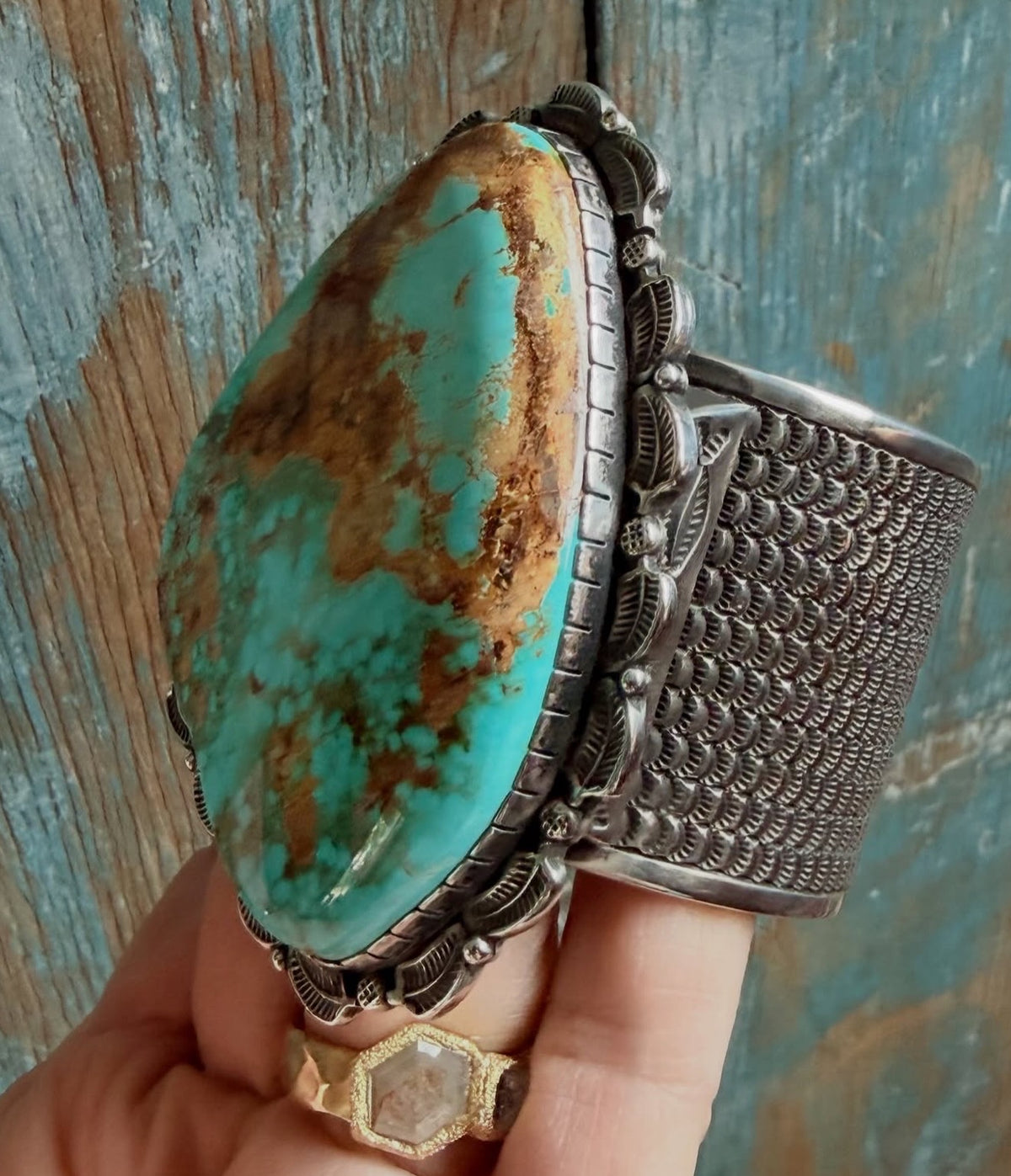 Rare Find • Exquisite Signature Style Matthew Charley Royston Turquoise Cuff