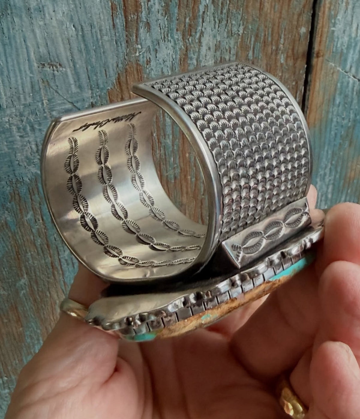 Rare Find • Exquisite Signature Style Matthew Charley Royston Turquoise Cuff