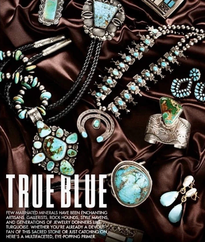 Delbert Gordon Royston Turquoise & Sterling Bolo on Black Leather