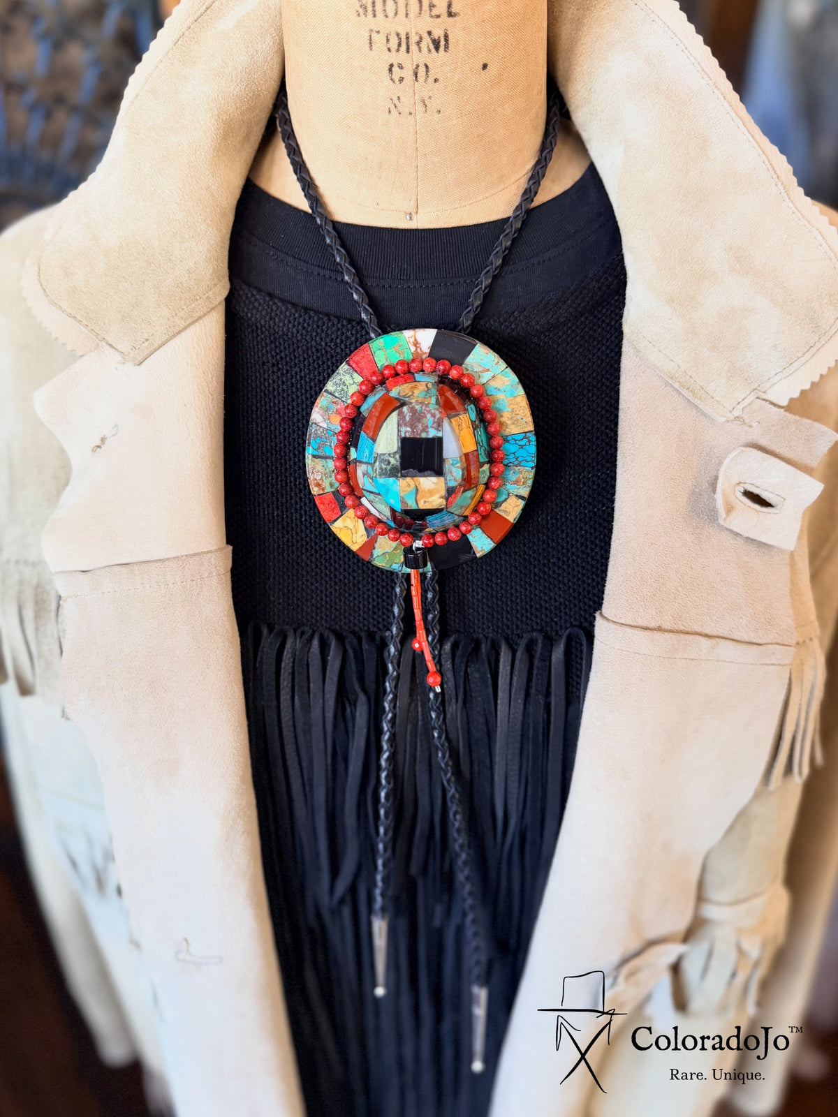 Jolene Bird Santo Domingo (Kewa) Hat Bolo