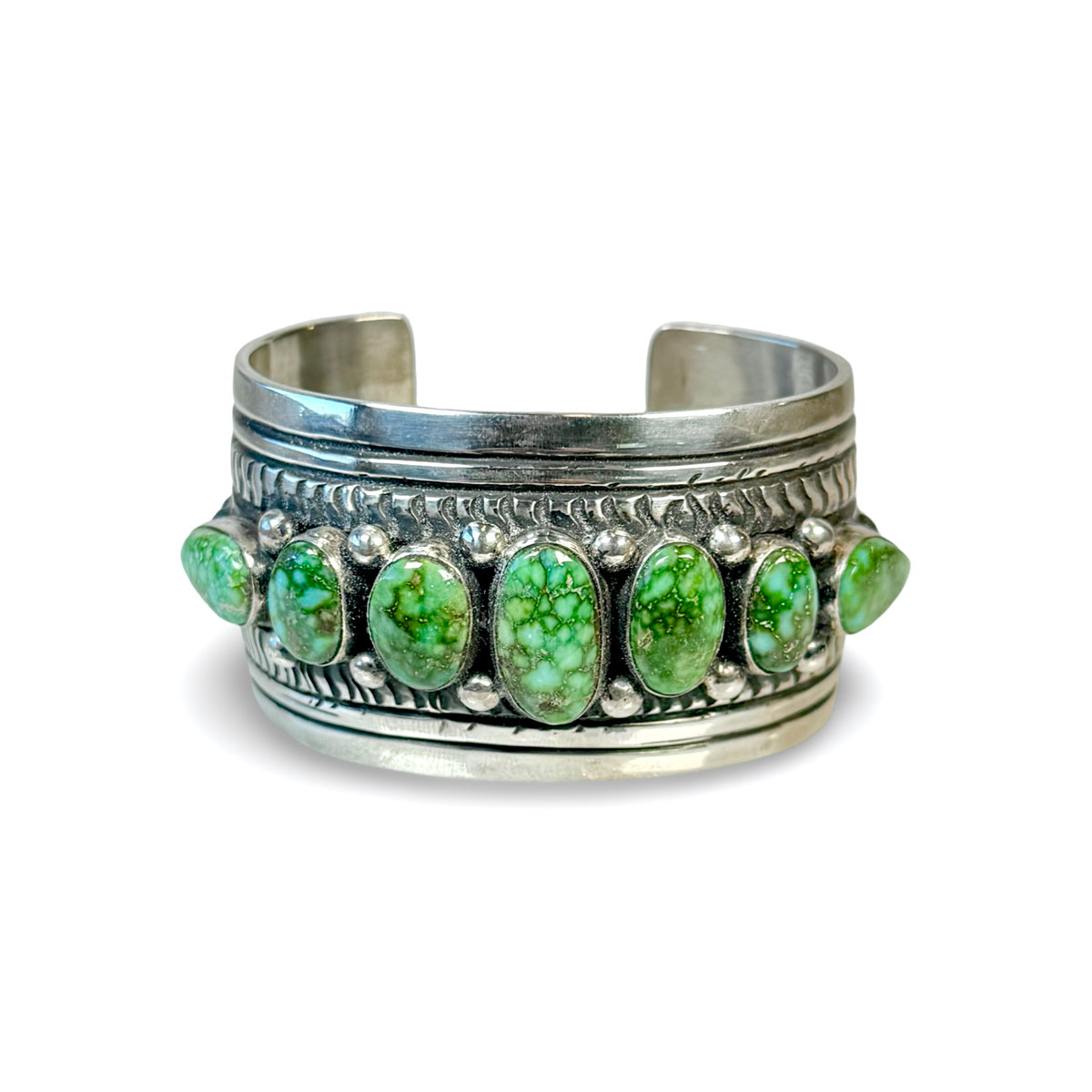 ColoradoJo Darryl Becenti Sonoran Gold Turquoise Cuff front view