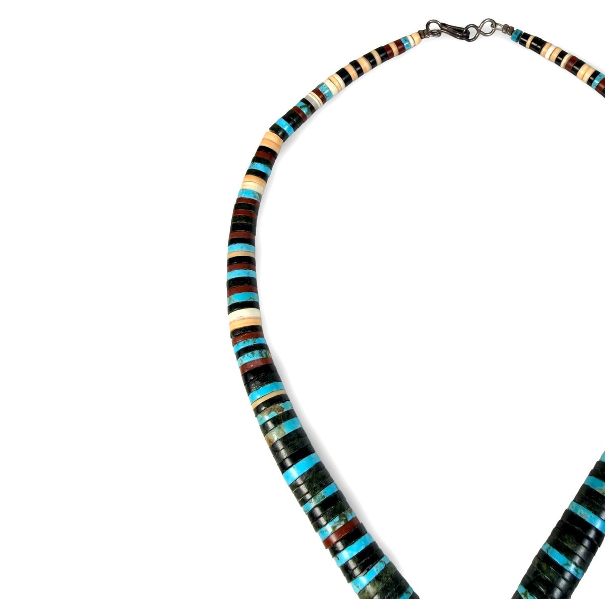 ColoradoJo Santo Domingo Kewa Pueblo Mosaic Tab Necklace beads view