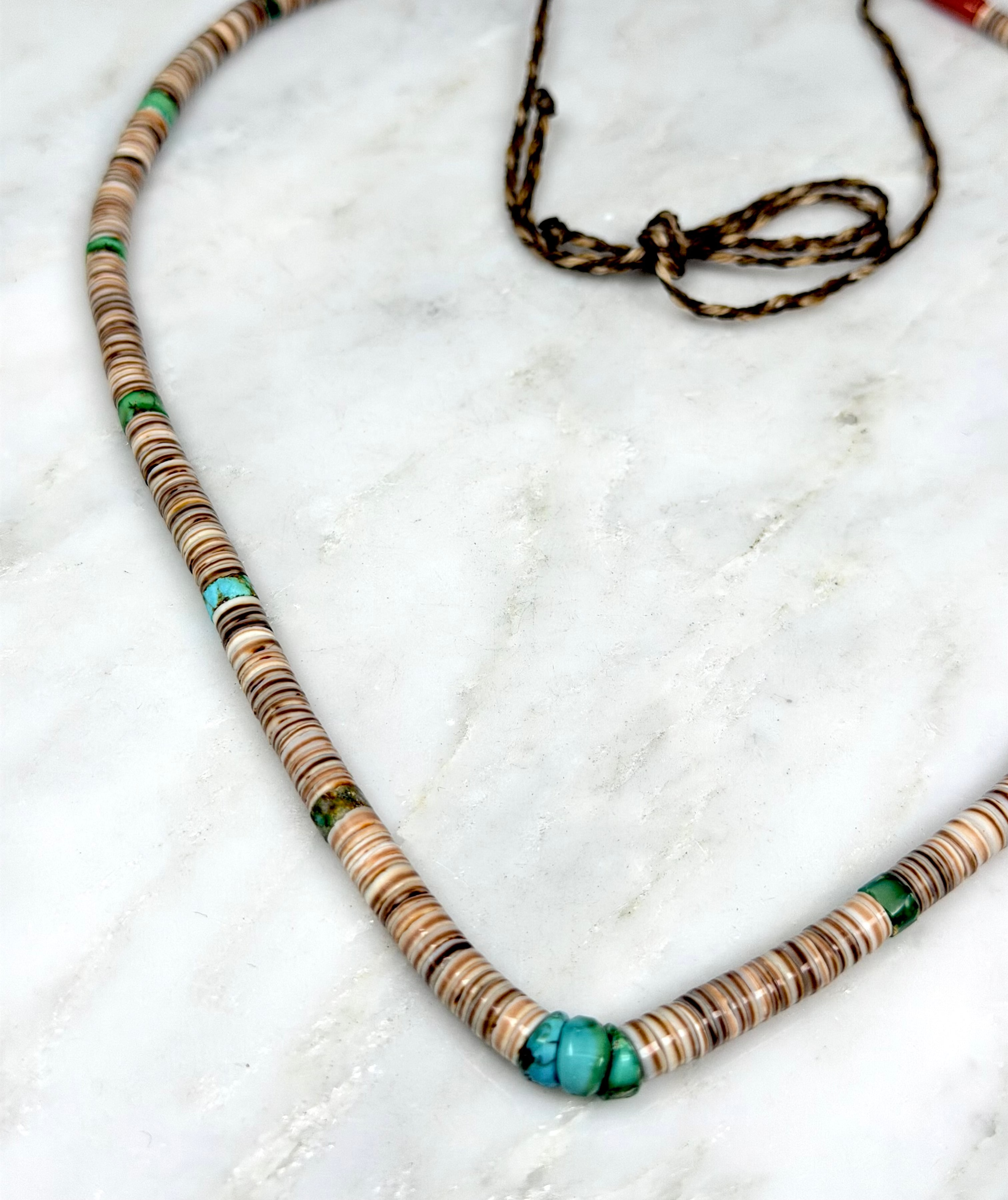 ColoradoJo Santo Domingo Pueblo Single Strand Necklace zoomed beaded view