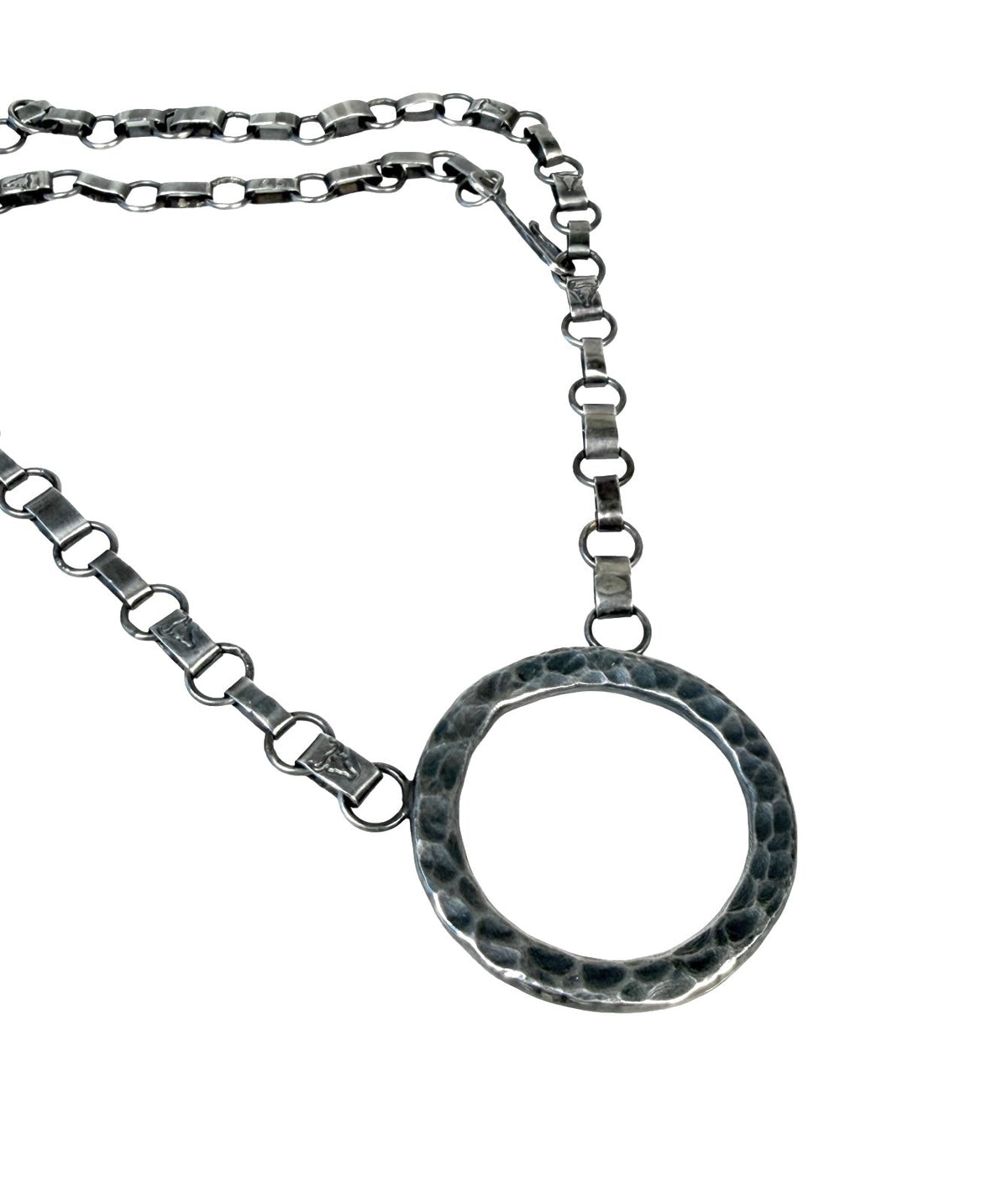 ColoradoJo Sterling Handmade Versatile Necklace round circle pendant view