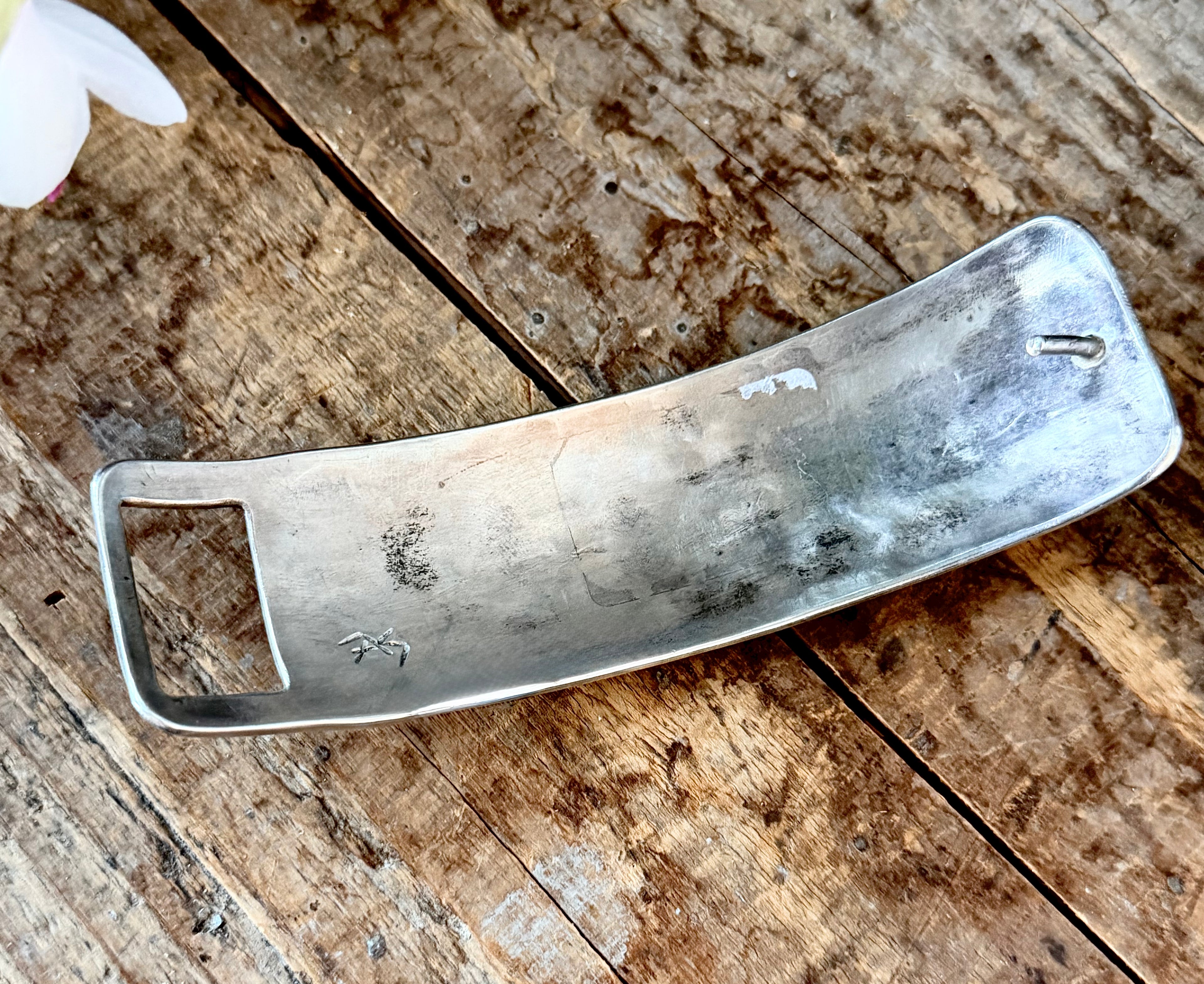 ColoradoJo James Faks Sterling Buckle #1 with 4 line stamping rear view