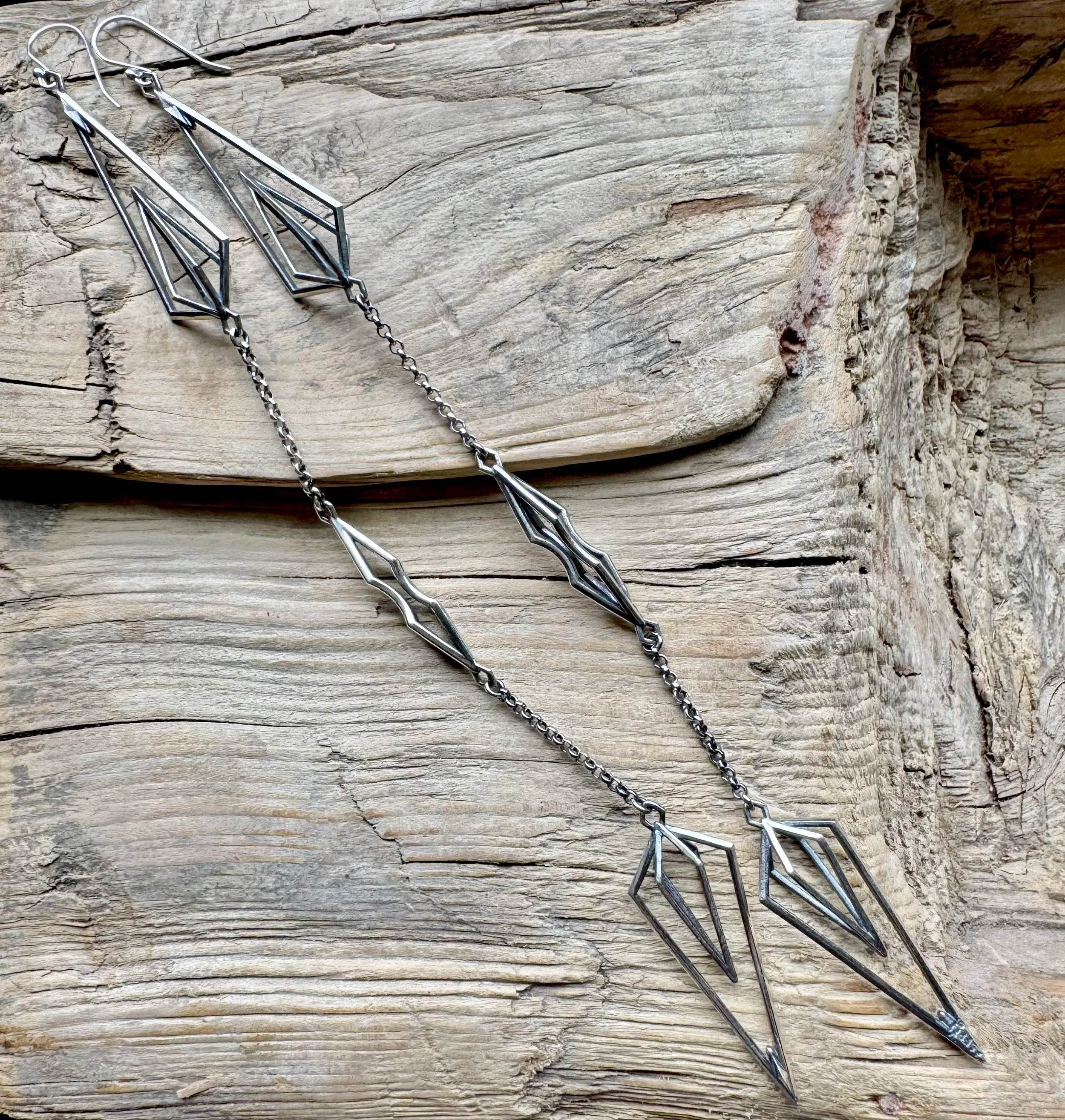 Sterling Spire with Chain Earrings ASEP Designs