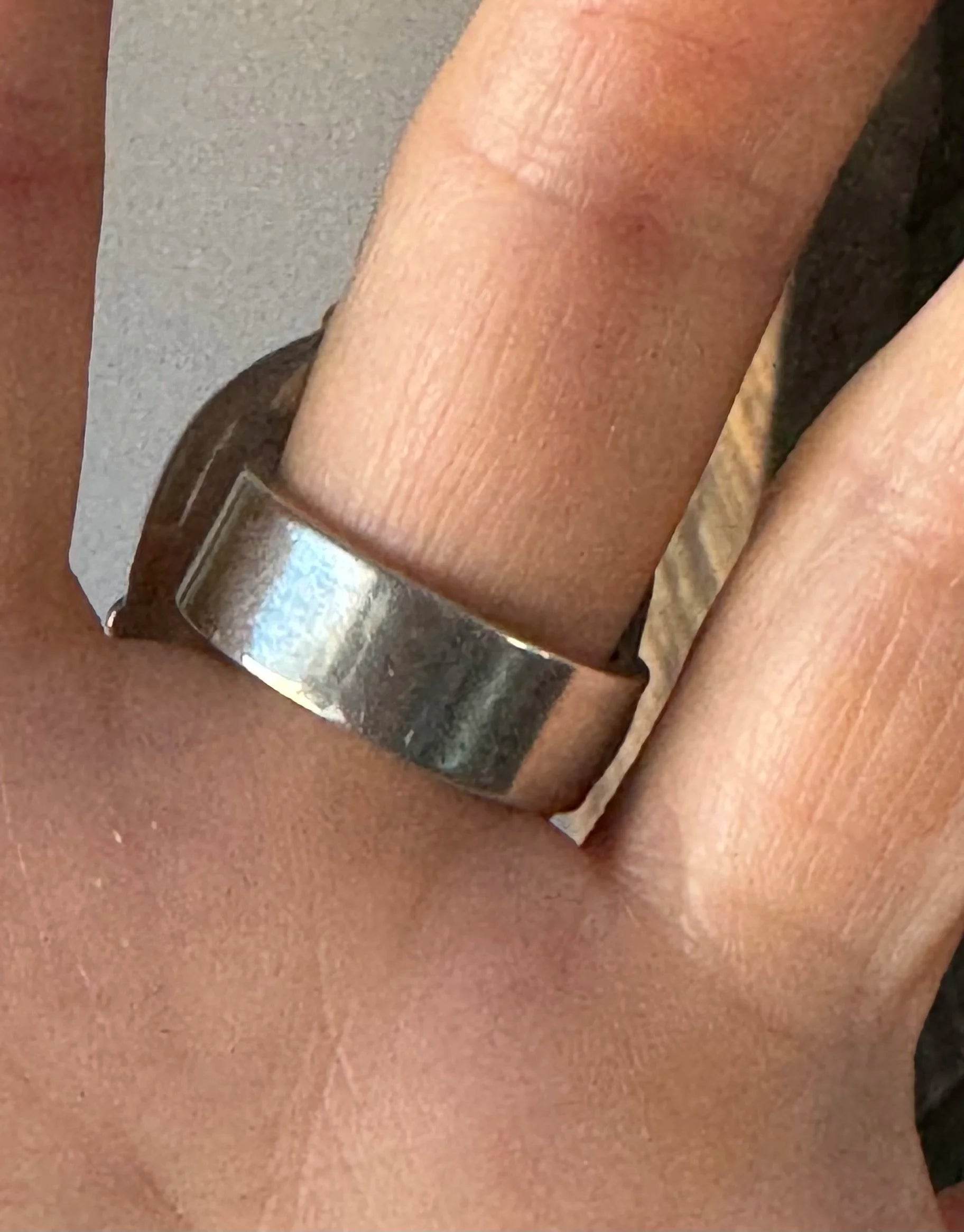Unique 19th century Shell Ring sz 9.5