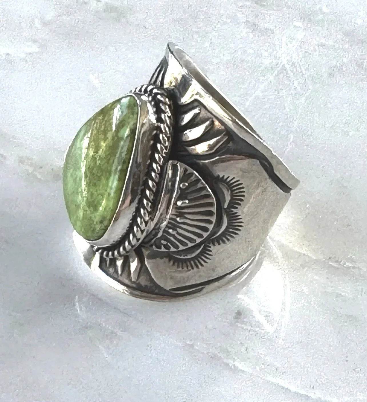 Derrick Gordon Sterling Gaspeite Cigar Band Ring