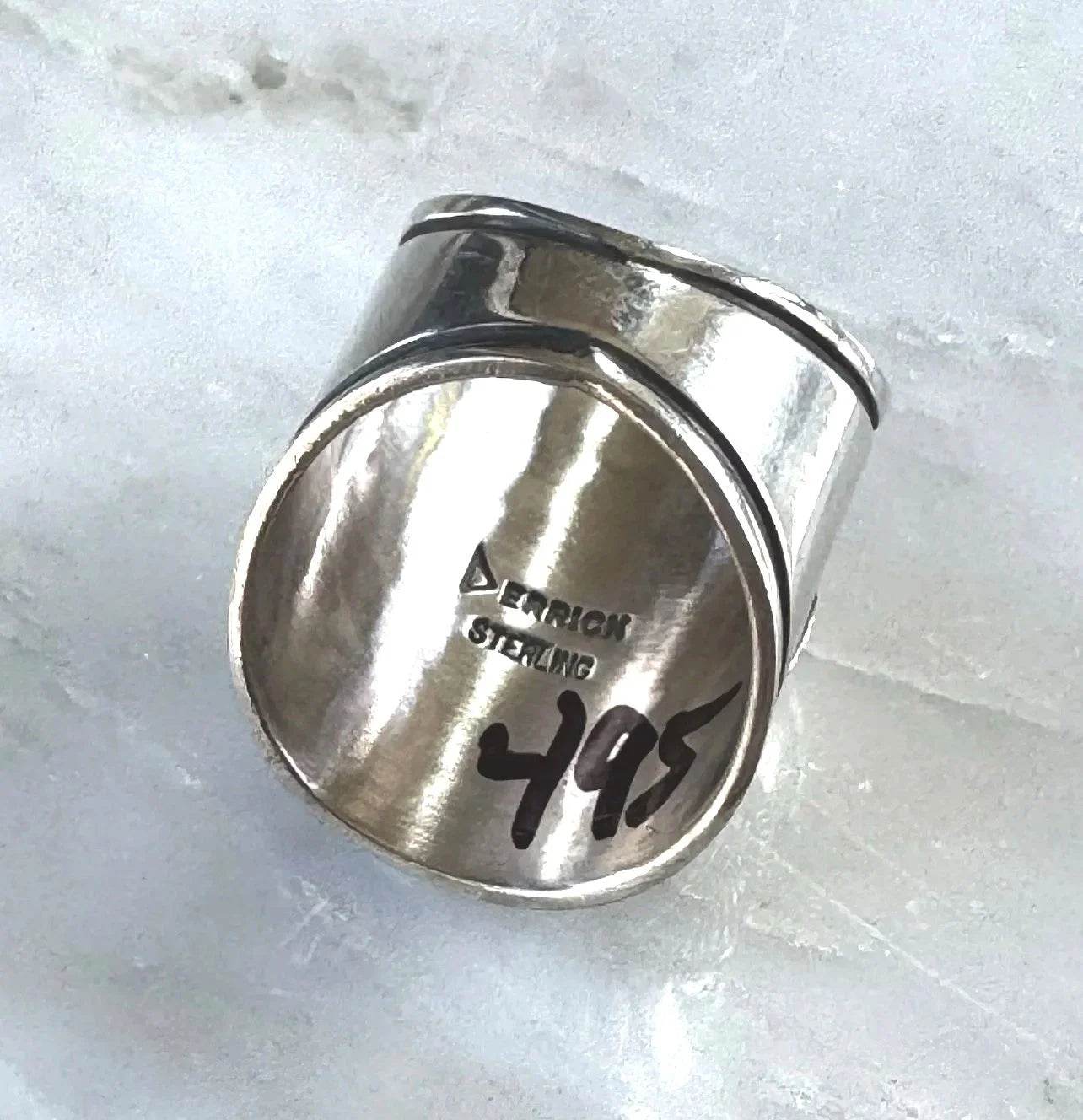 Derrick Gordon Sterling Gaspeite Cigar Band Ring