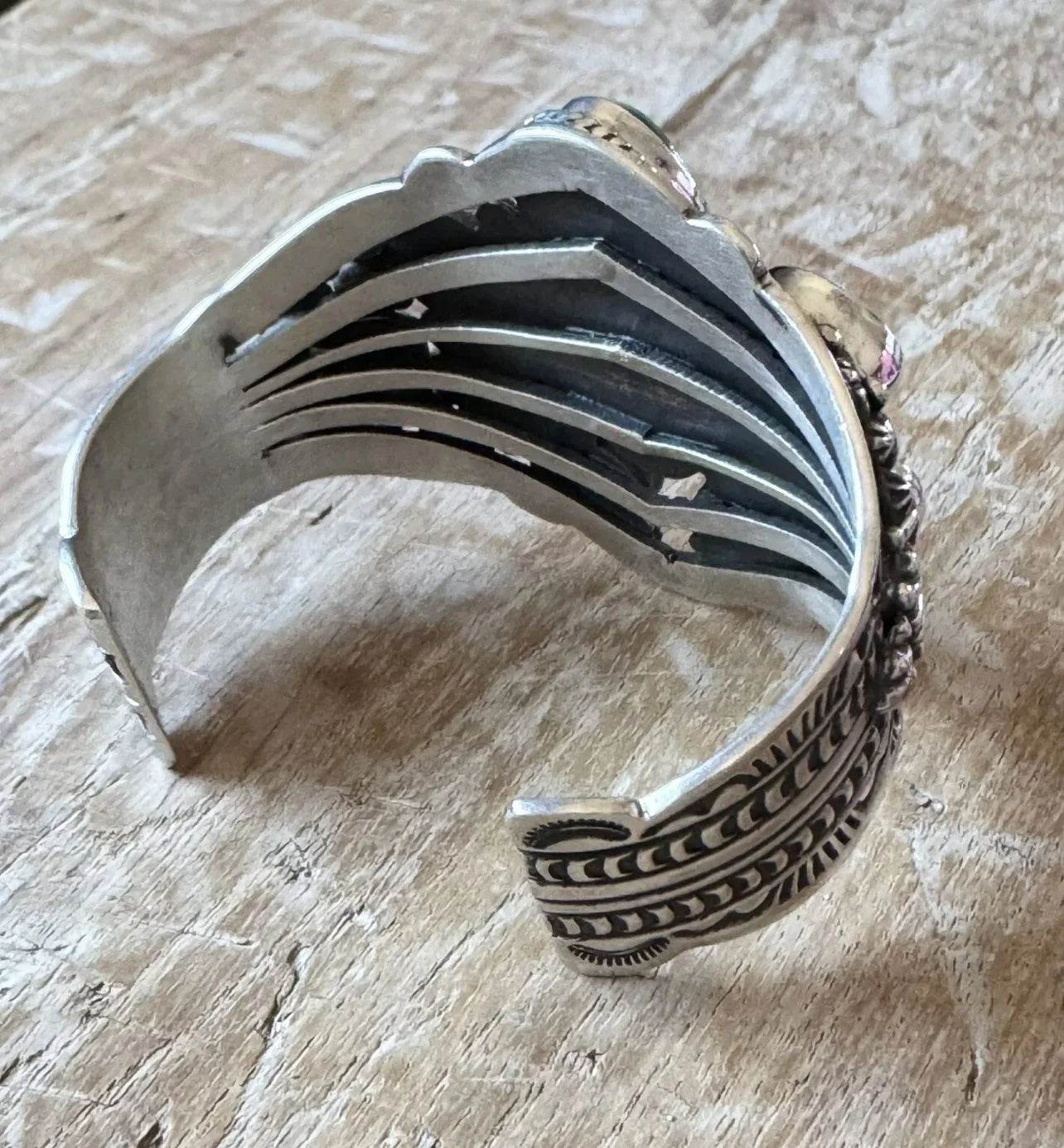 Happy Piasso Royston Turquoise Sterling Naja Cuff
