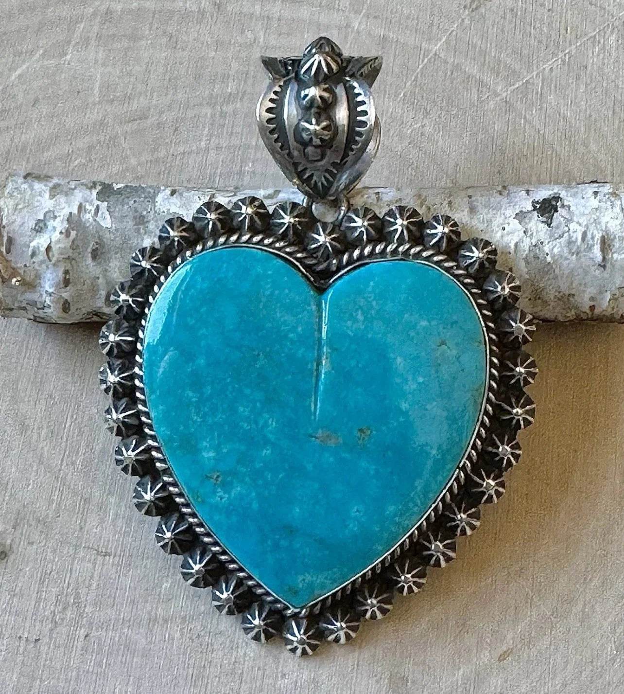 Happy Piasso Kingman Turquoise Heart Pendant