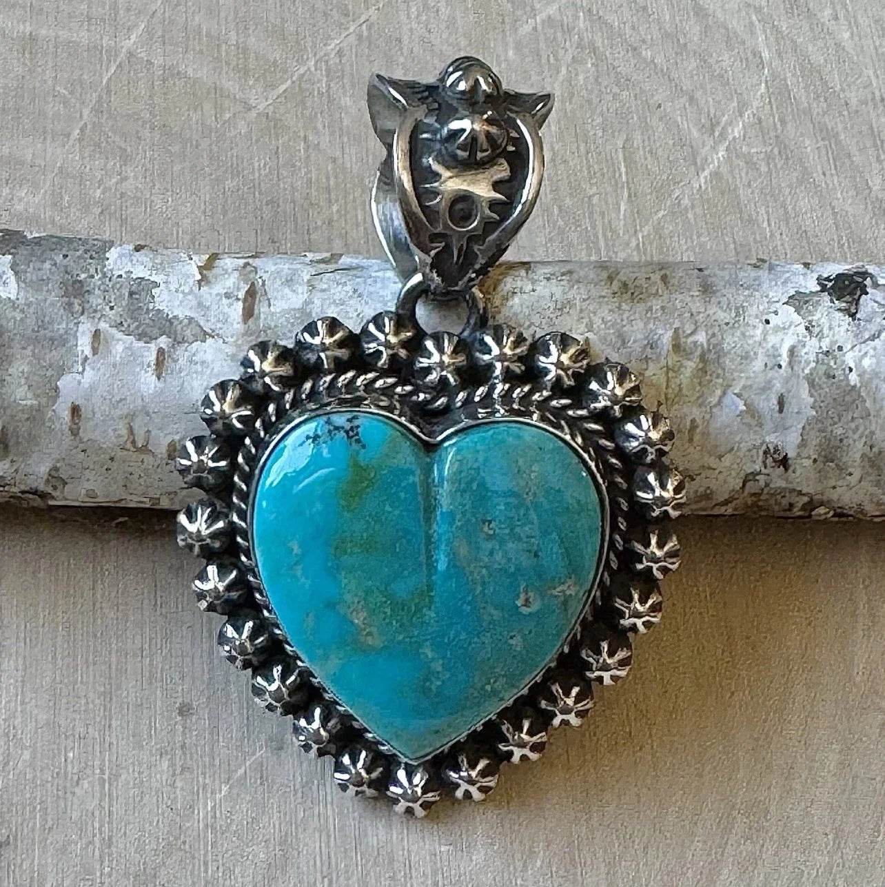Happy Piasso Kingman Turquoise Heart Pendant