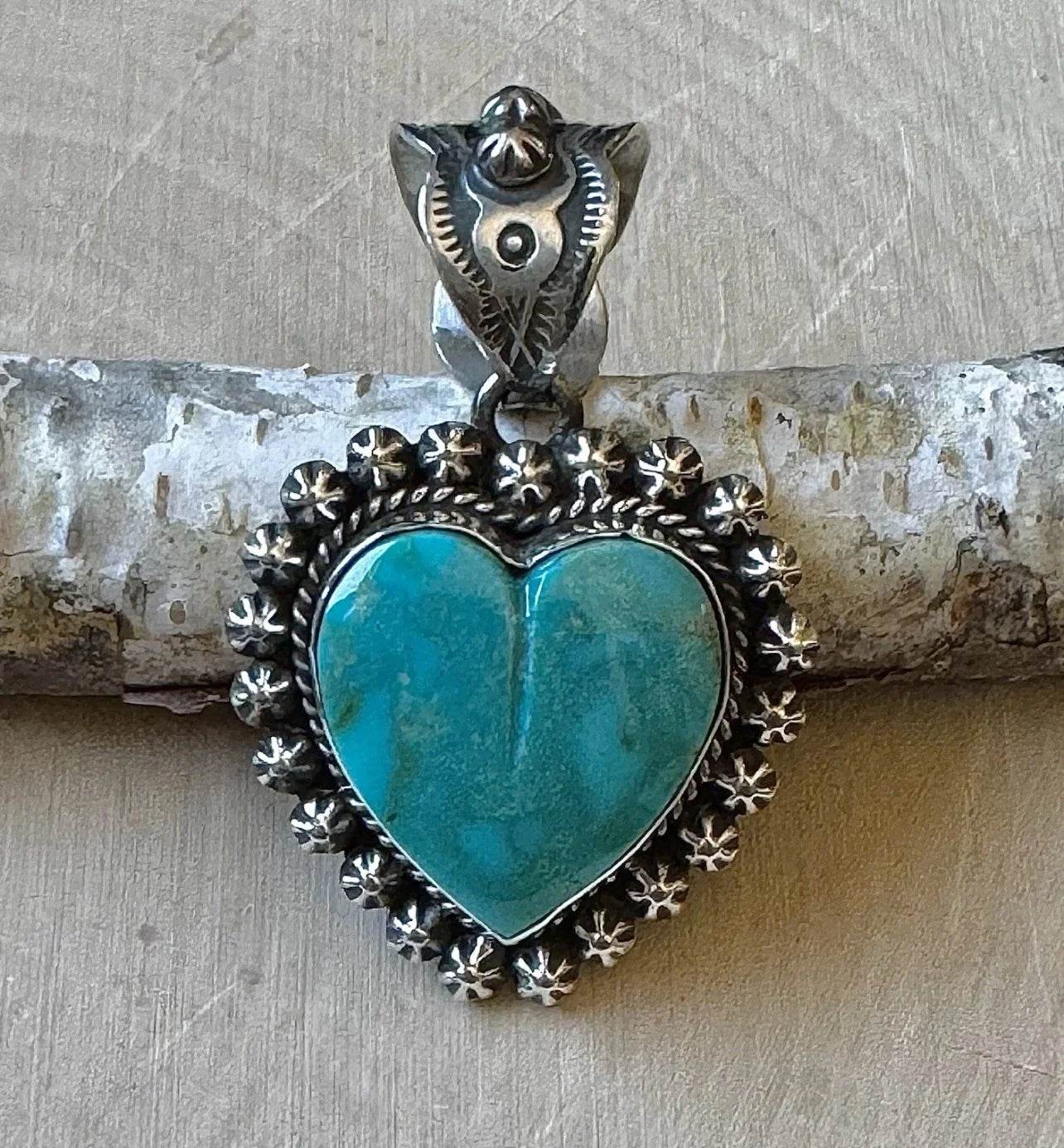 Happy Piasso Kingman Turquoise Heart Pendant